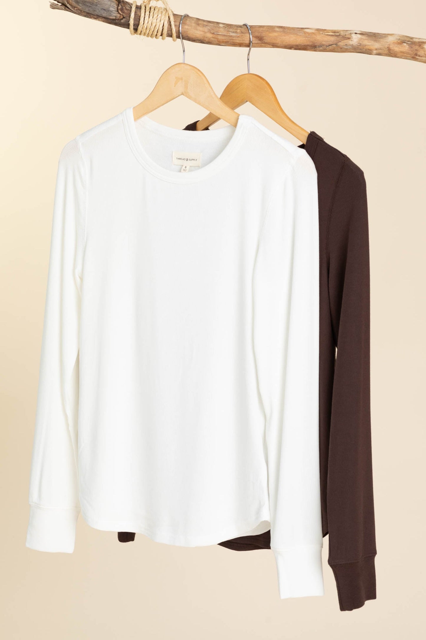 Soft Knit Baby Ribbed Long Sleeve Tops