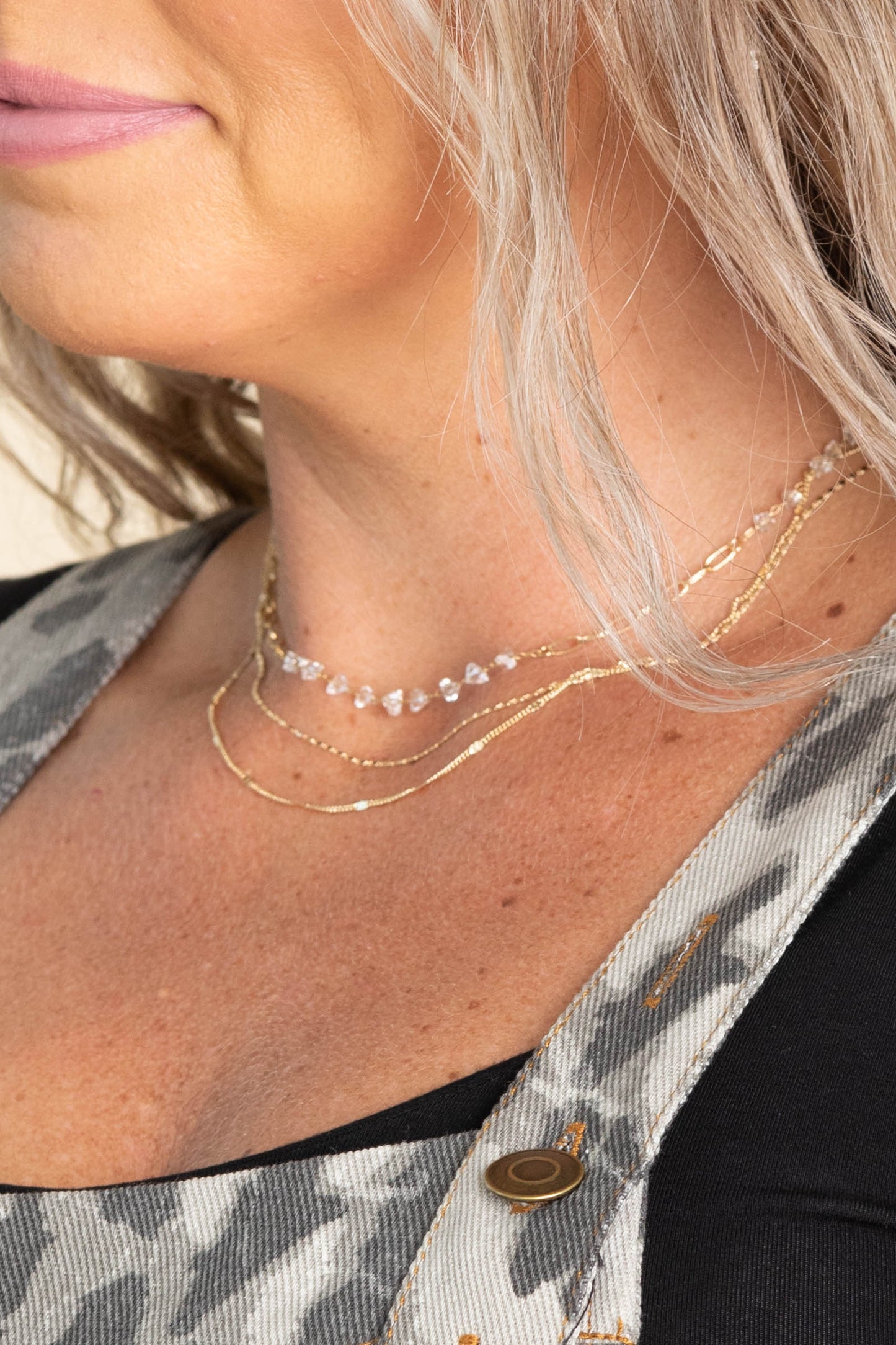 Elegance Layered Necklace with Crystals