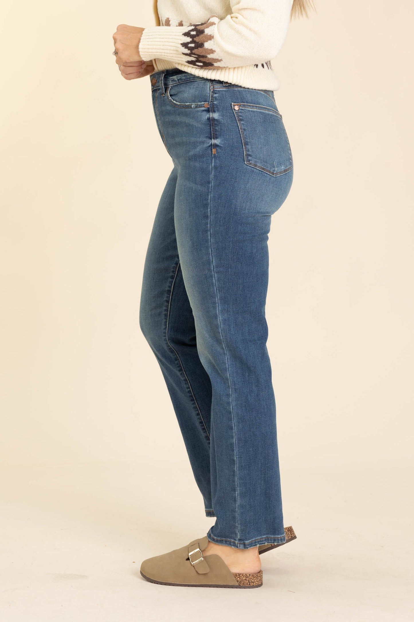 Judy Blue Work It Dark Wash Straight Leg Jeans
