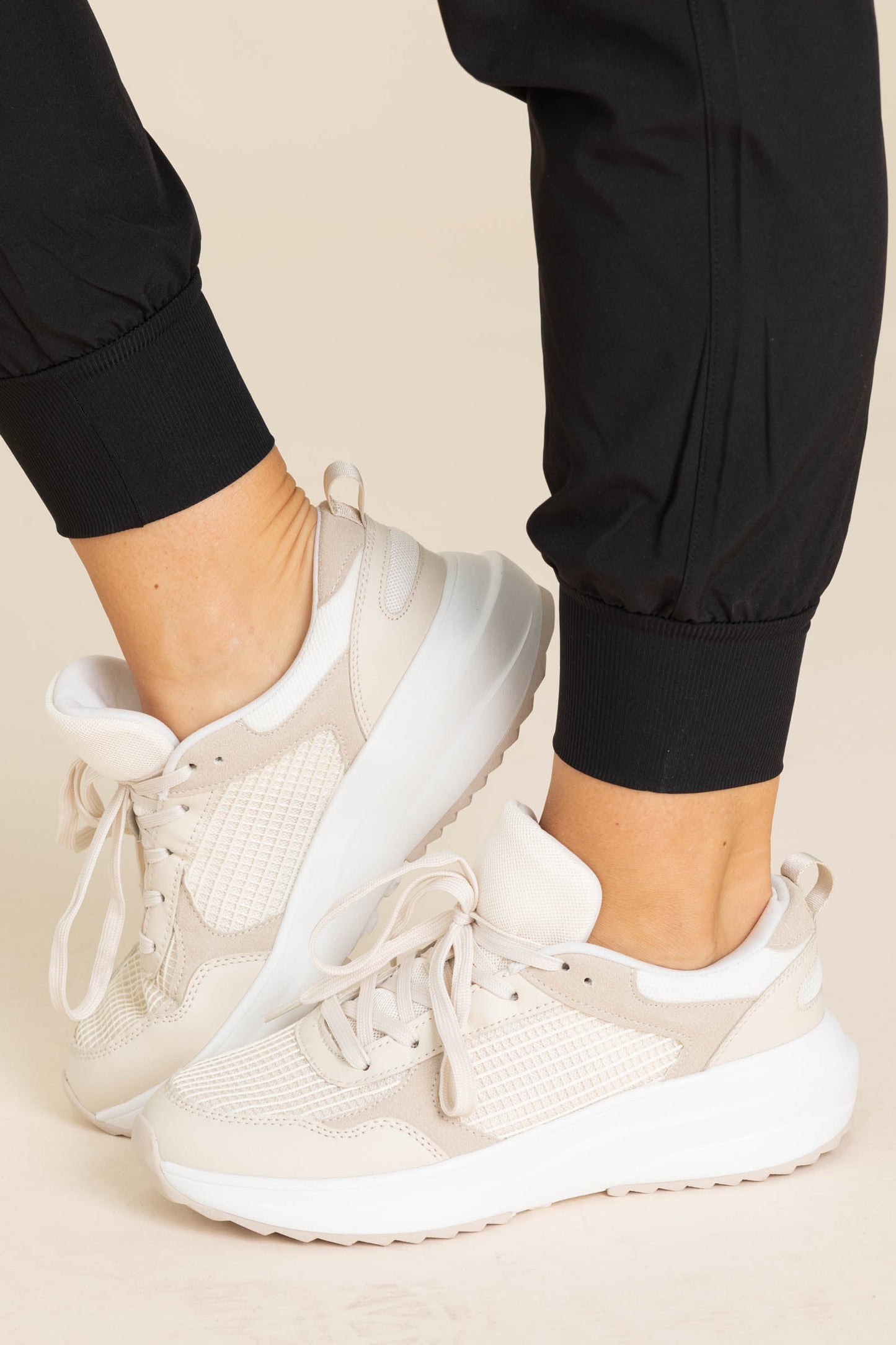 Lace Up Knit Sneakers