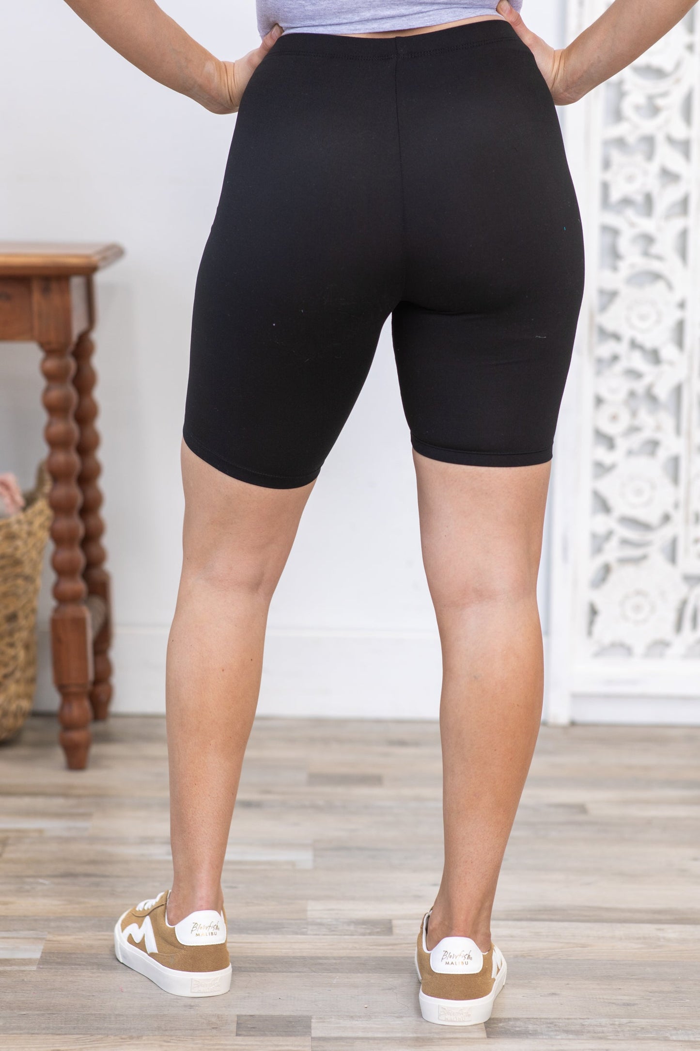 Brushed Microfiber Biker Shorts