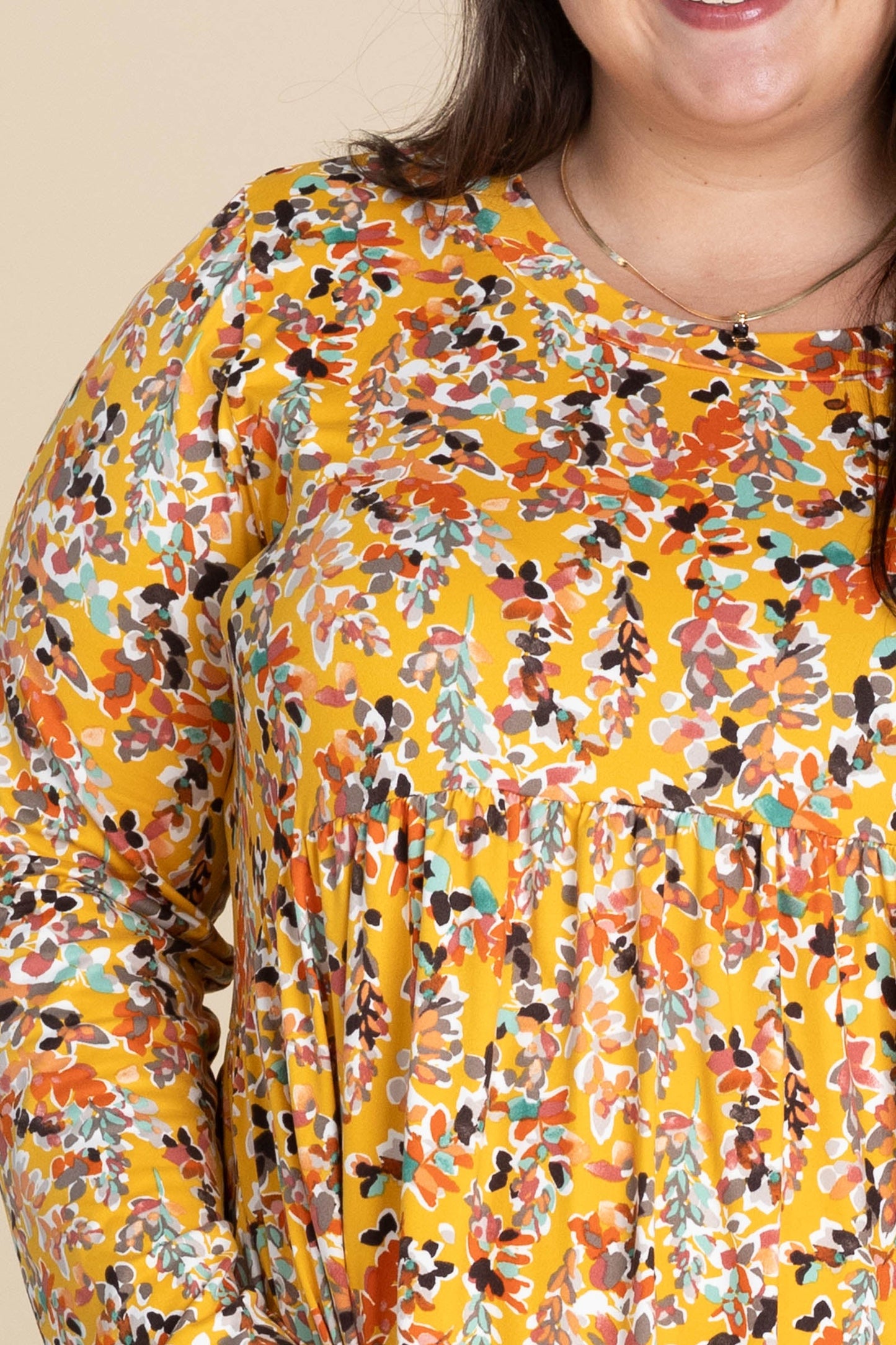 Mustard Fit And Flare Knit Dress