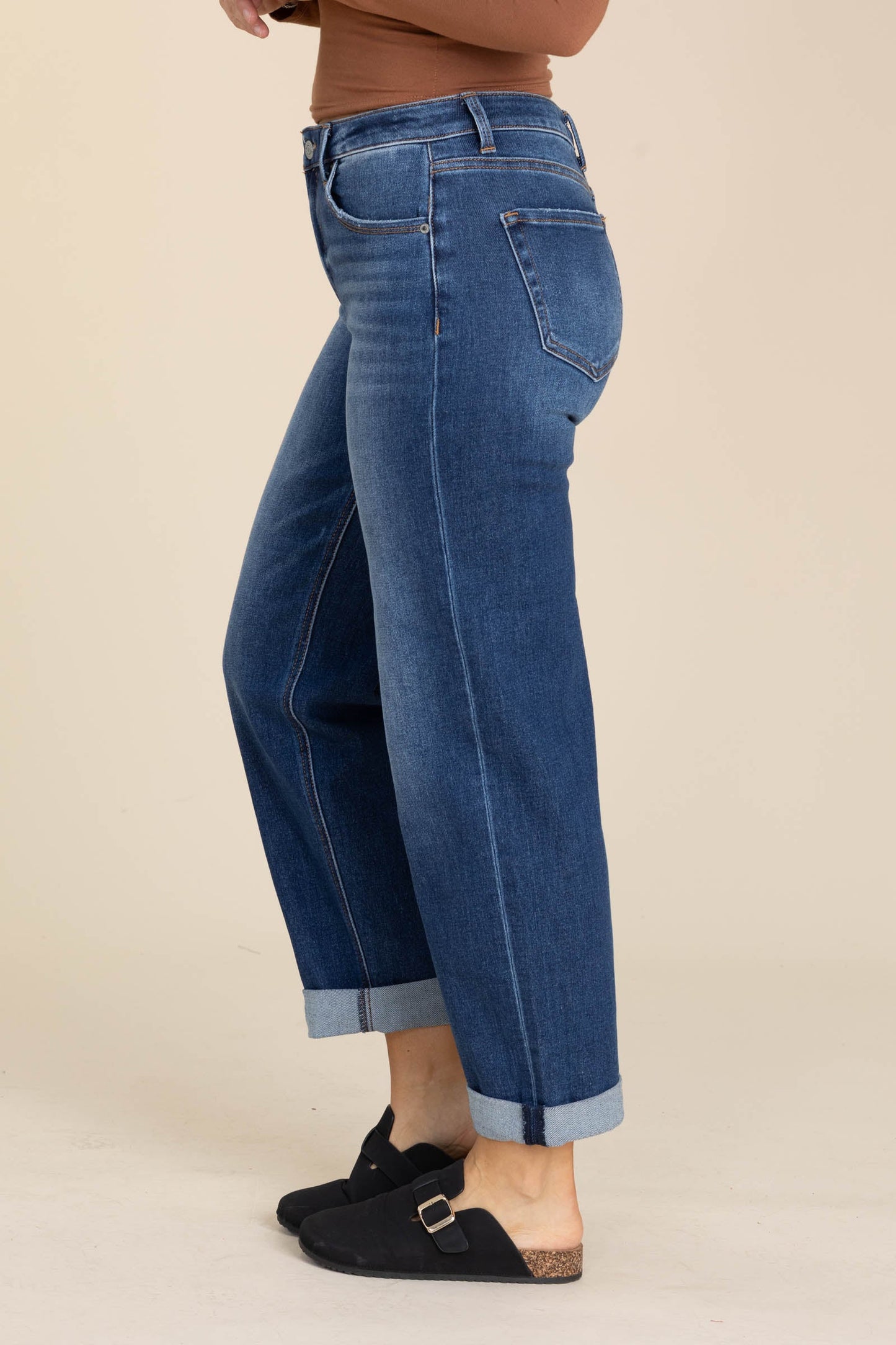 J21 Dark Wash Mid Rise Boyfriend Jeans