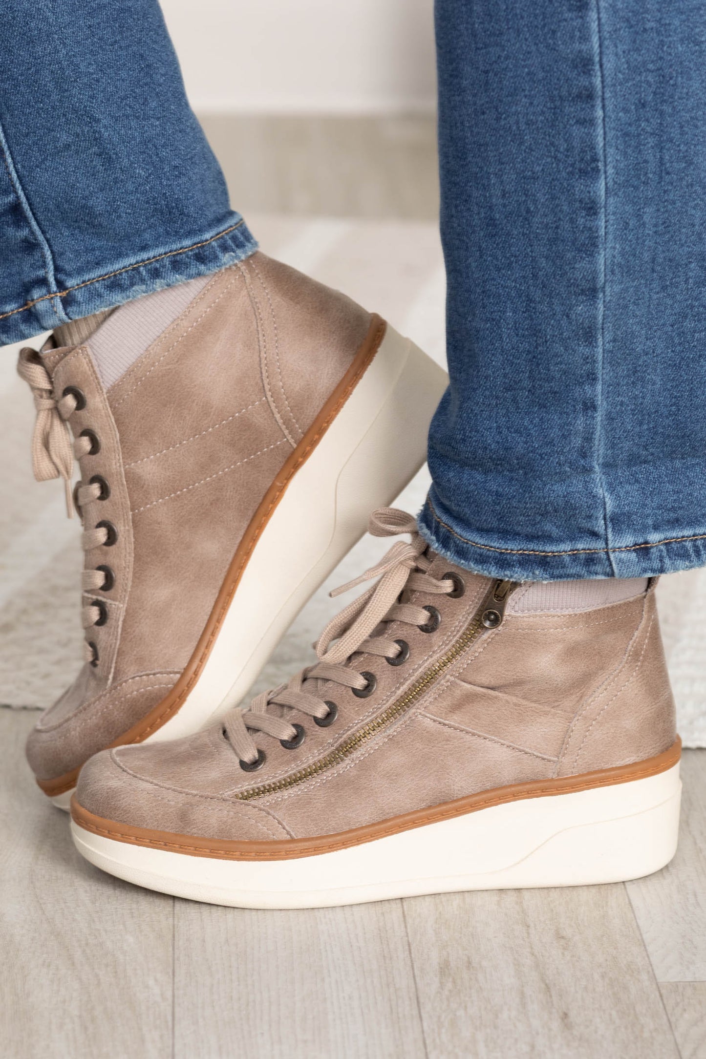 Blowfish Canvas Wedge Sneakers With Zipper