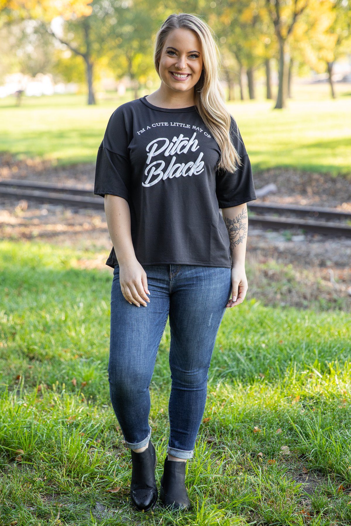 Black I'm A Cute Little Ray Graphic Tee