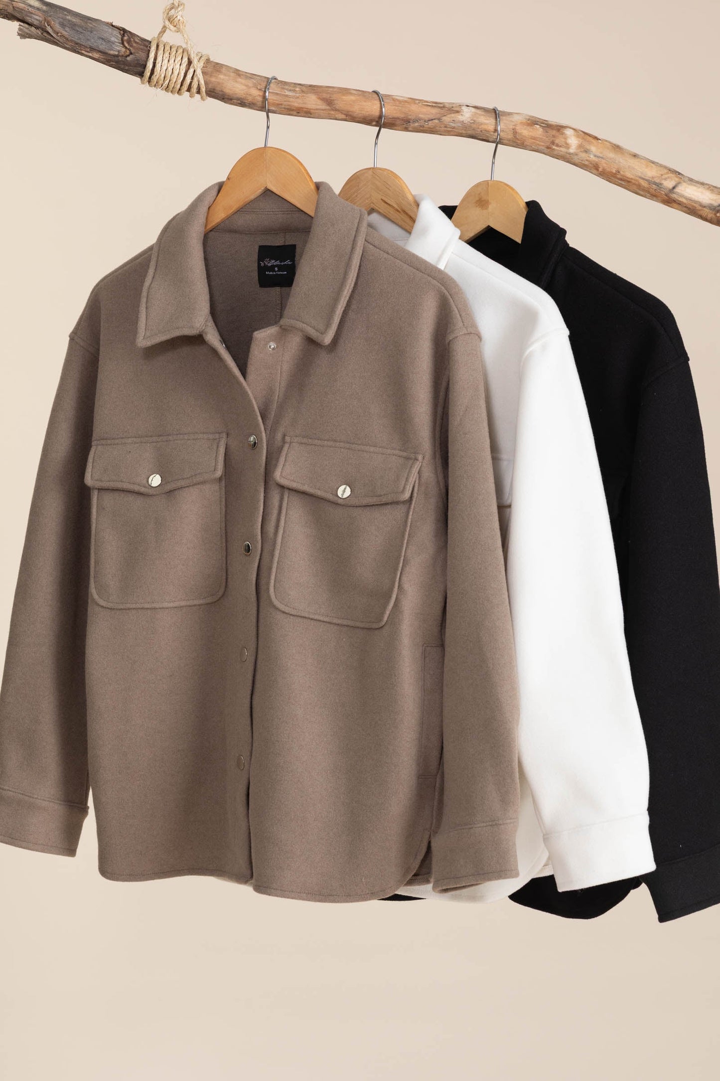 Collared Shackets With Chest Pocket