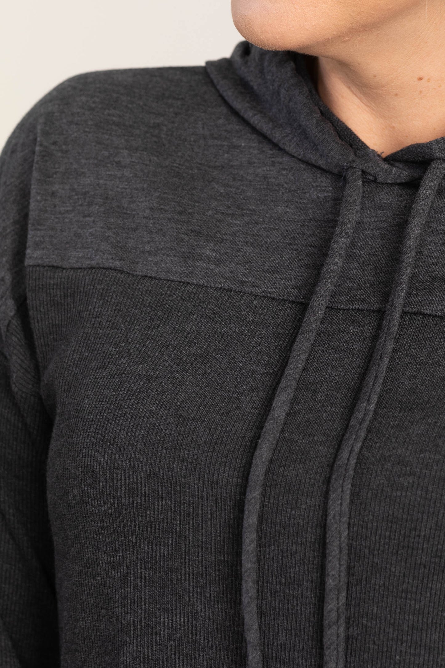 Monaco Ribbed Drawstring Knit Hoodies