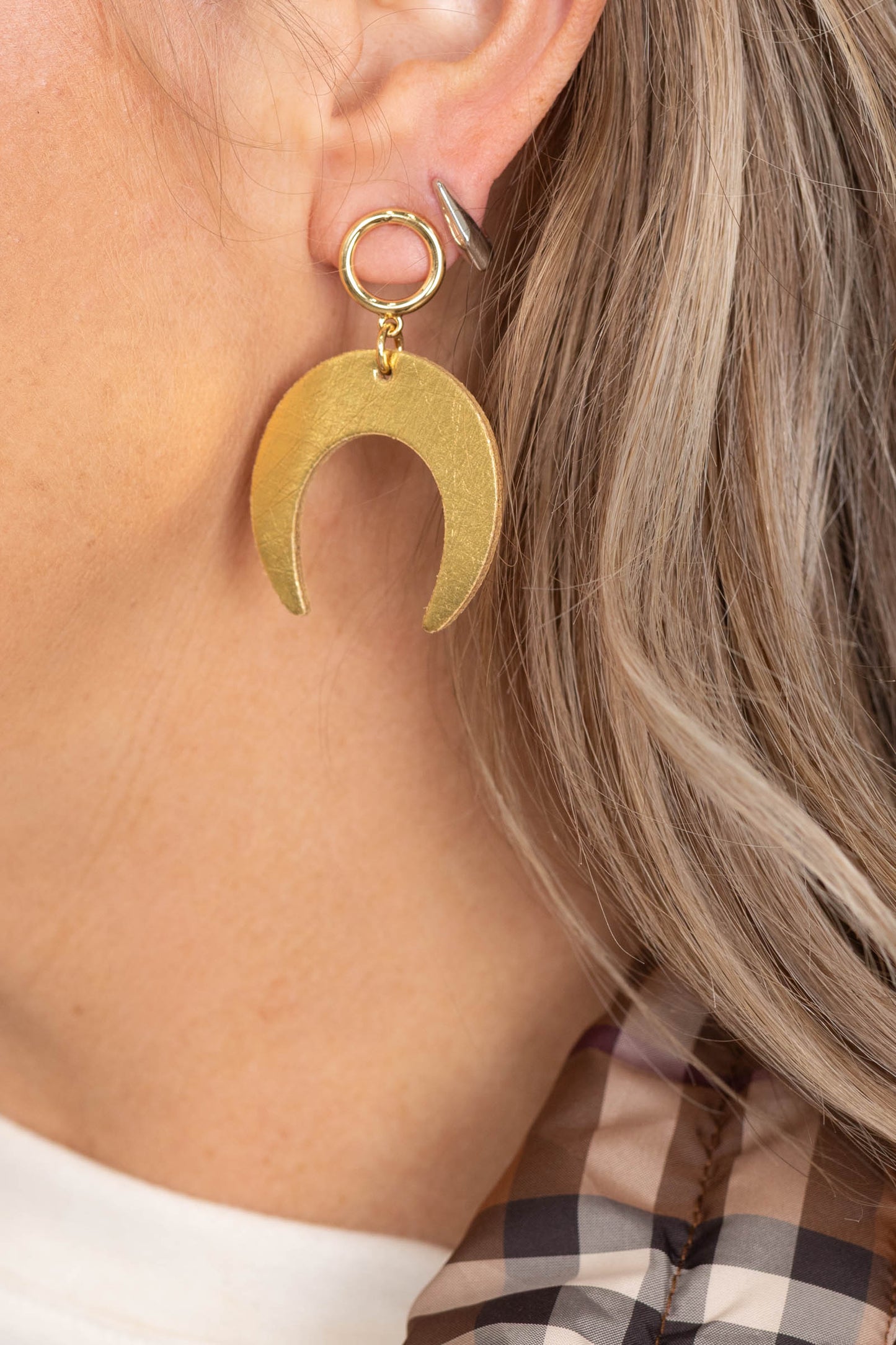 Vintage Gold Half Moon CeCe Earrings
