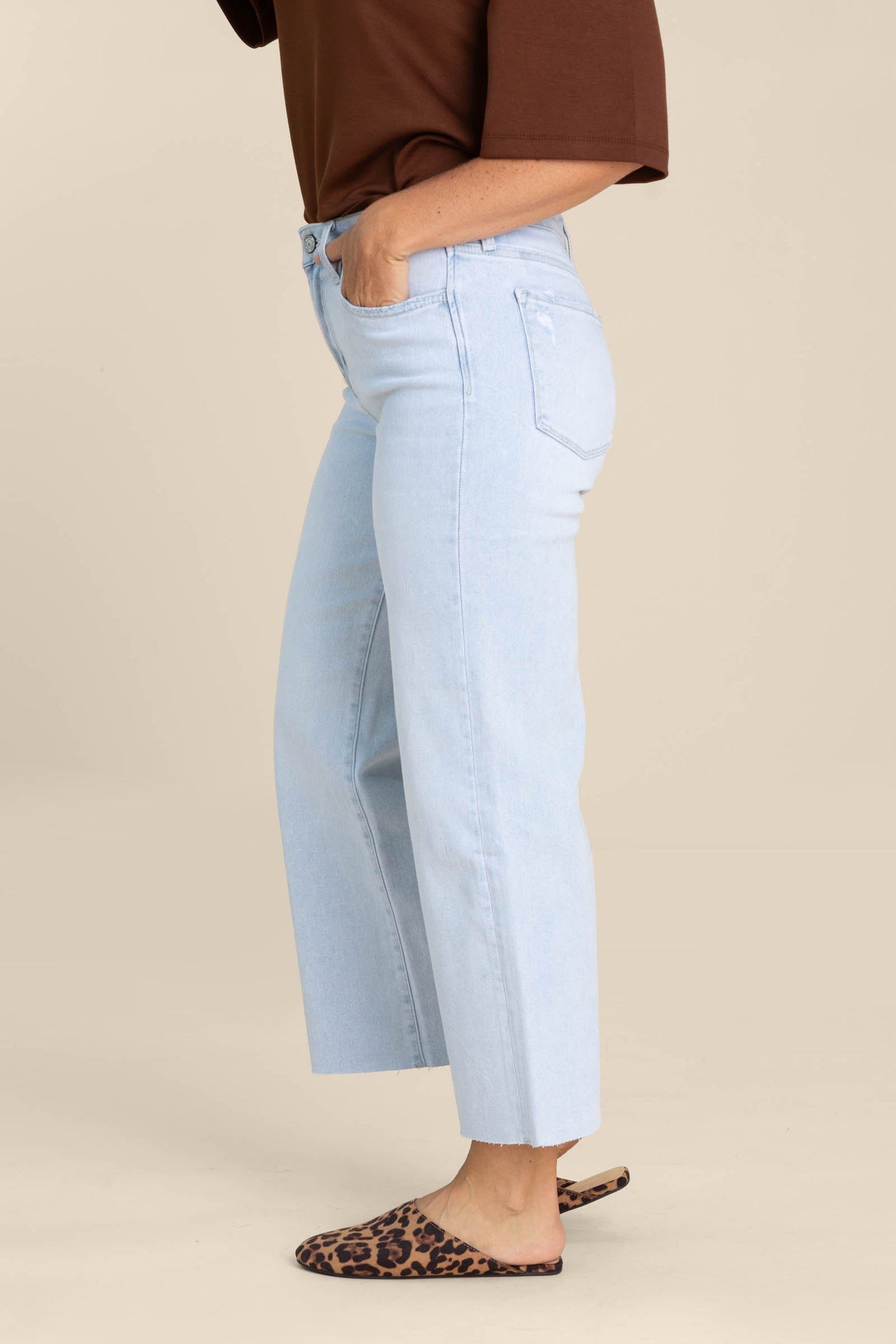 Vervet Light Wash High Rise Wide Leg Jeans