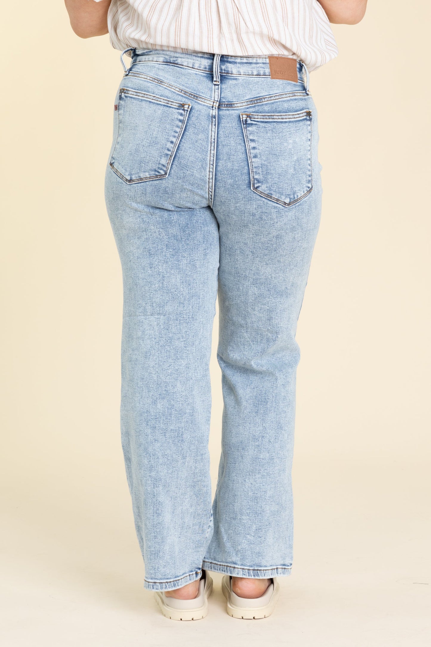 Judy Blue Light Stone Washed Straight Jeans