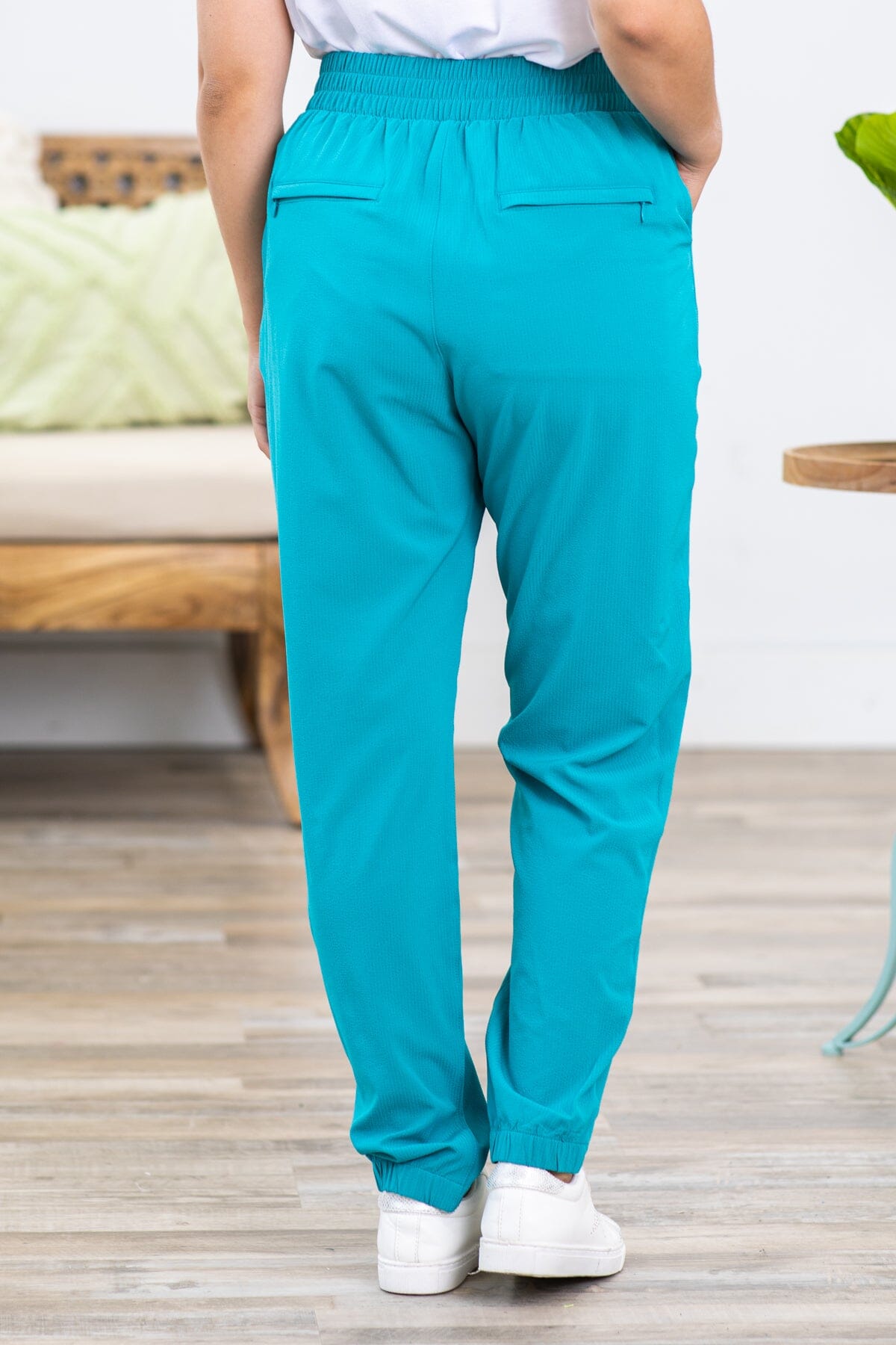 Turquoise Straight Leg Active Joggers