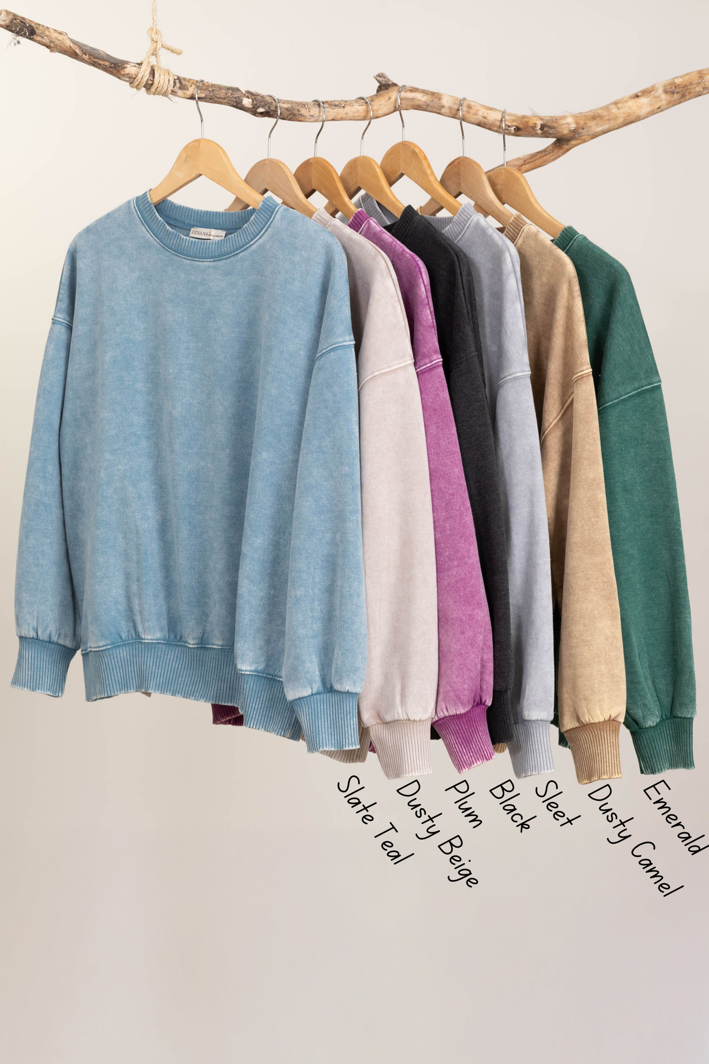 Washed Drop Shoulder Fleece Sweatshirt