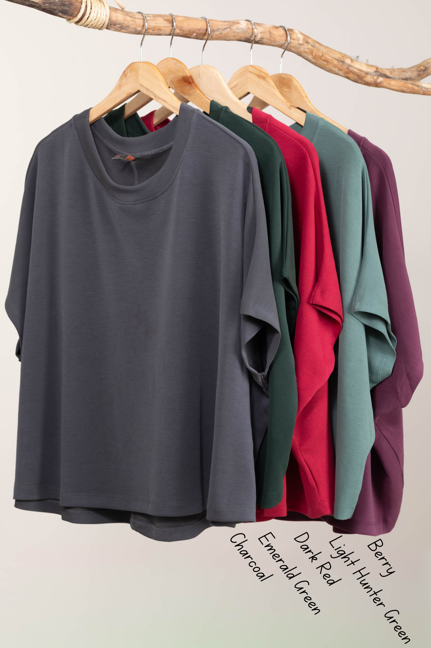 Boat Neck Dolman Sleeve Relaxed Fit Top