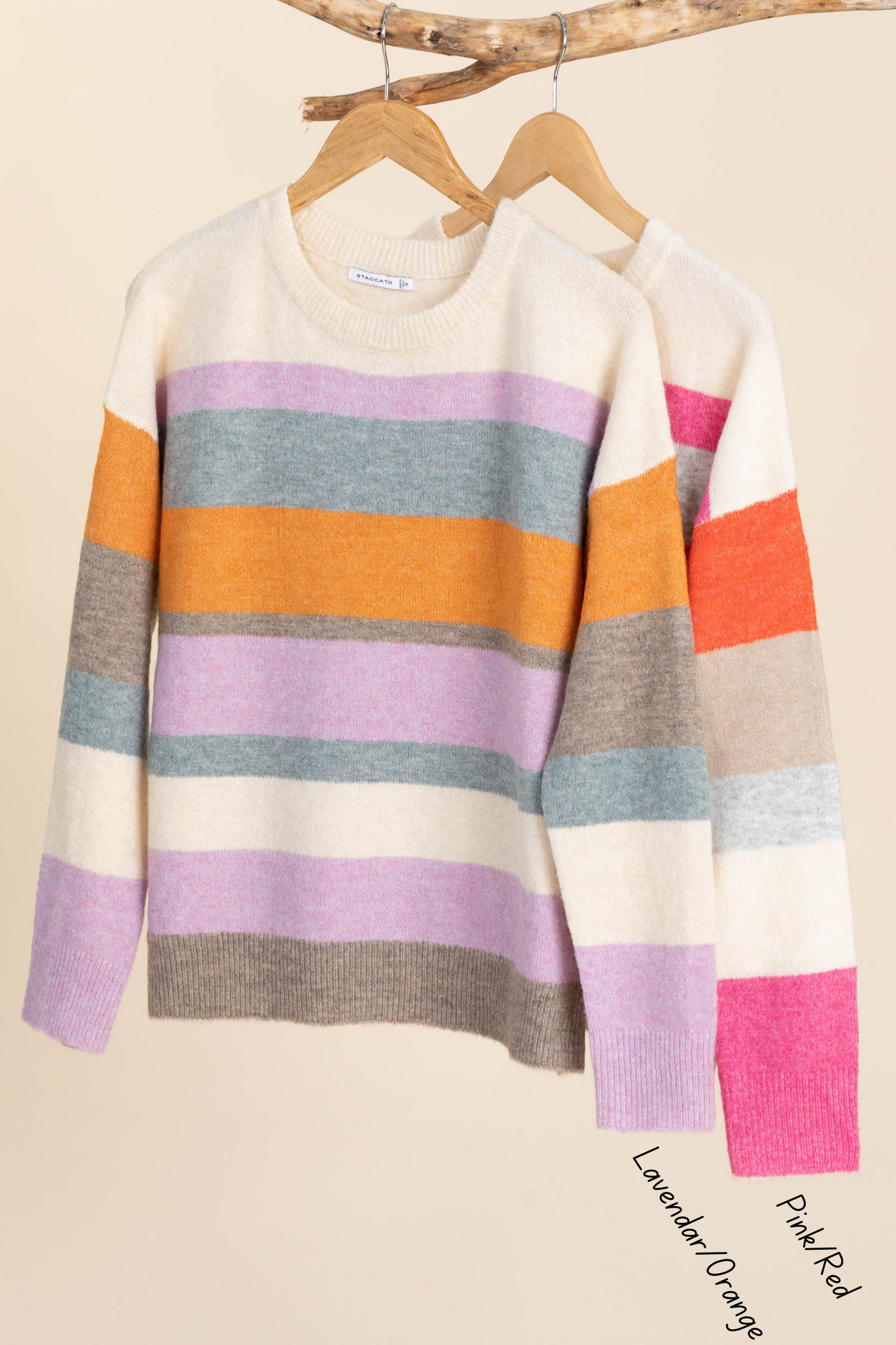 Multi Colorblock Stripe Pullover Sweaters