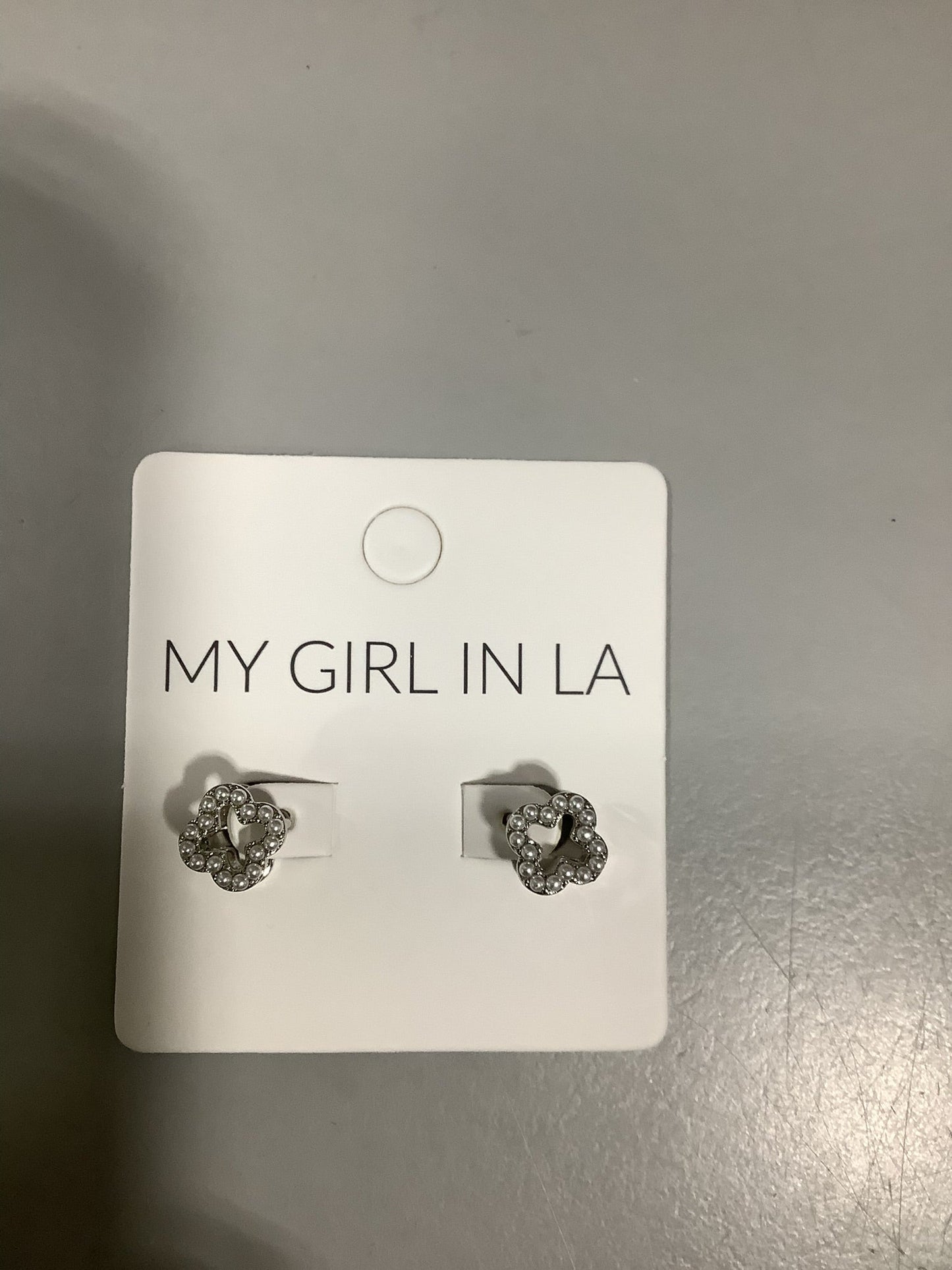 Mary's Clover of Pearls Huggie Earrings