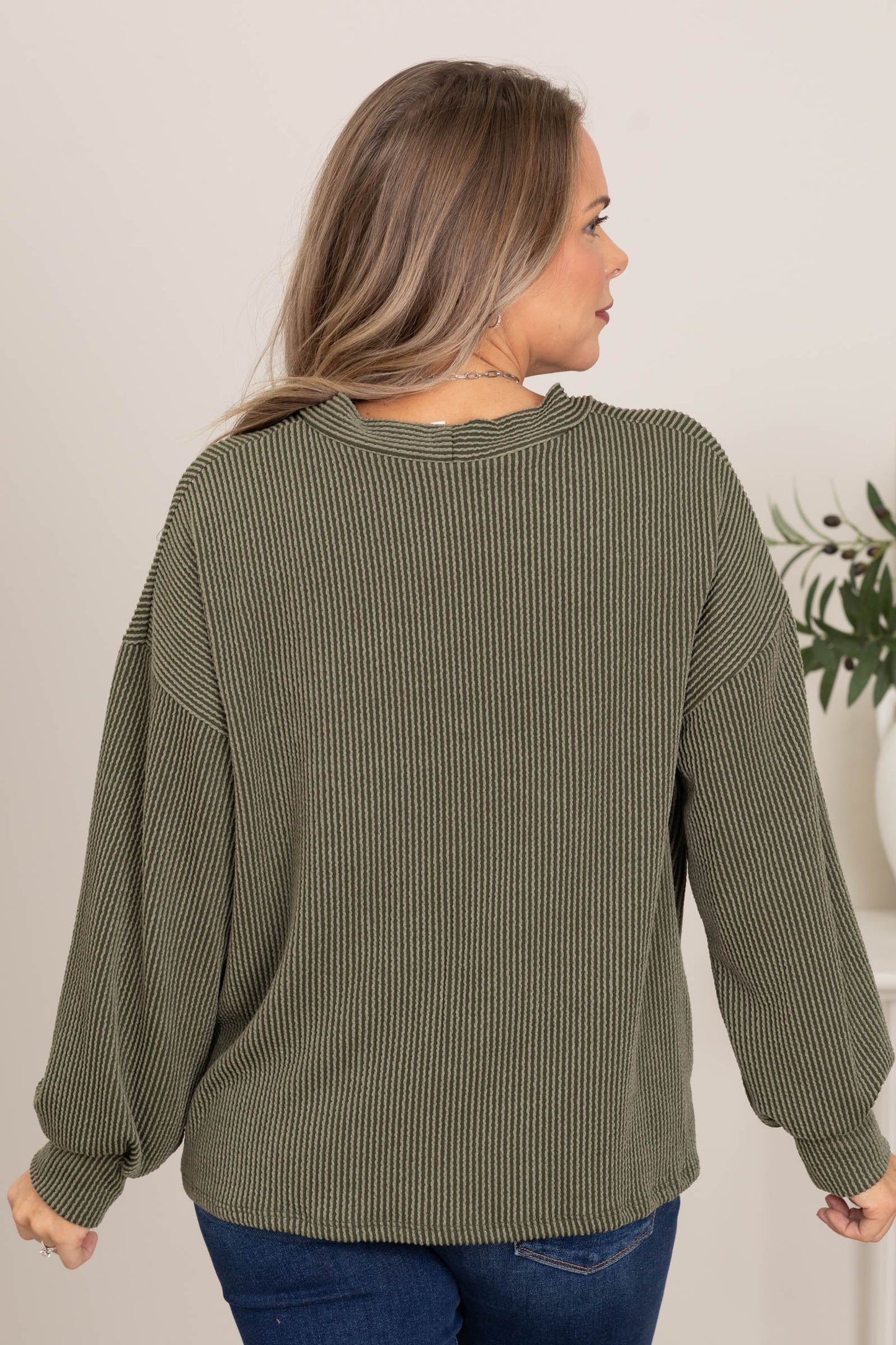 Solid Ribbed Button Front Knit Cardigans