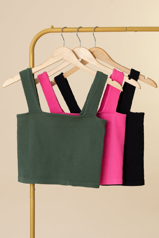 Seamless Textured Crop Tank