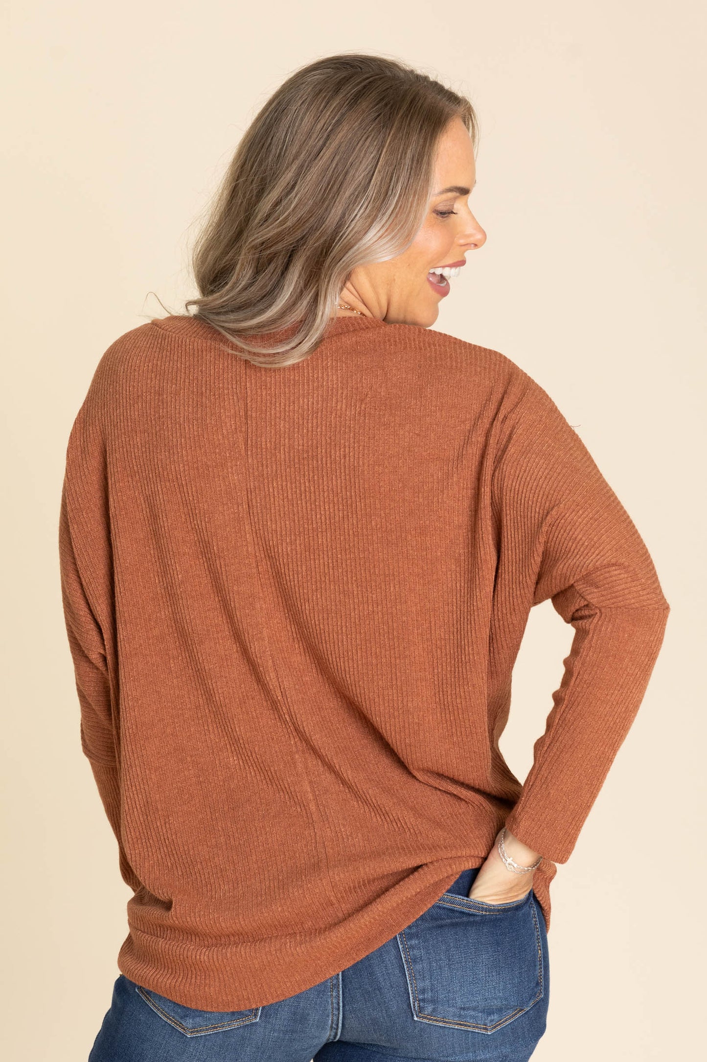 Light Ribbed Long Sleeve And Cardigan Sets
