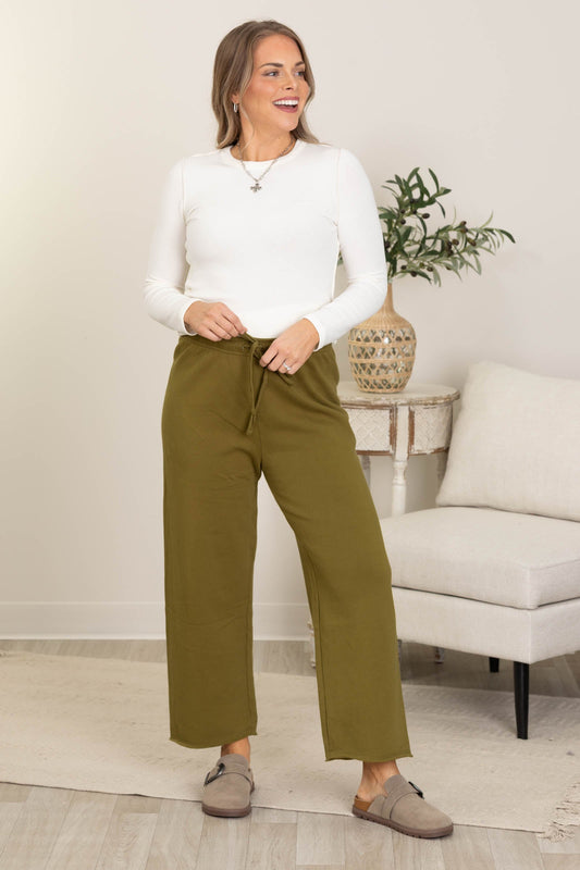 Raw Edge French Terry Pants