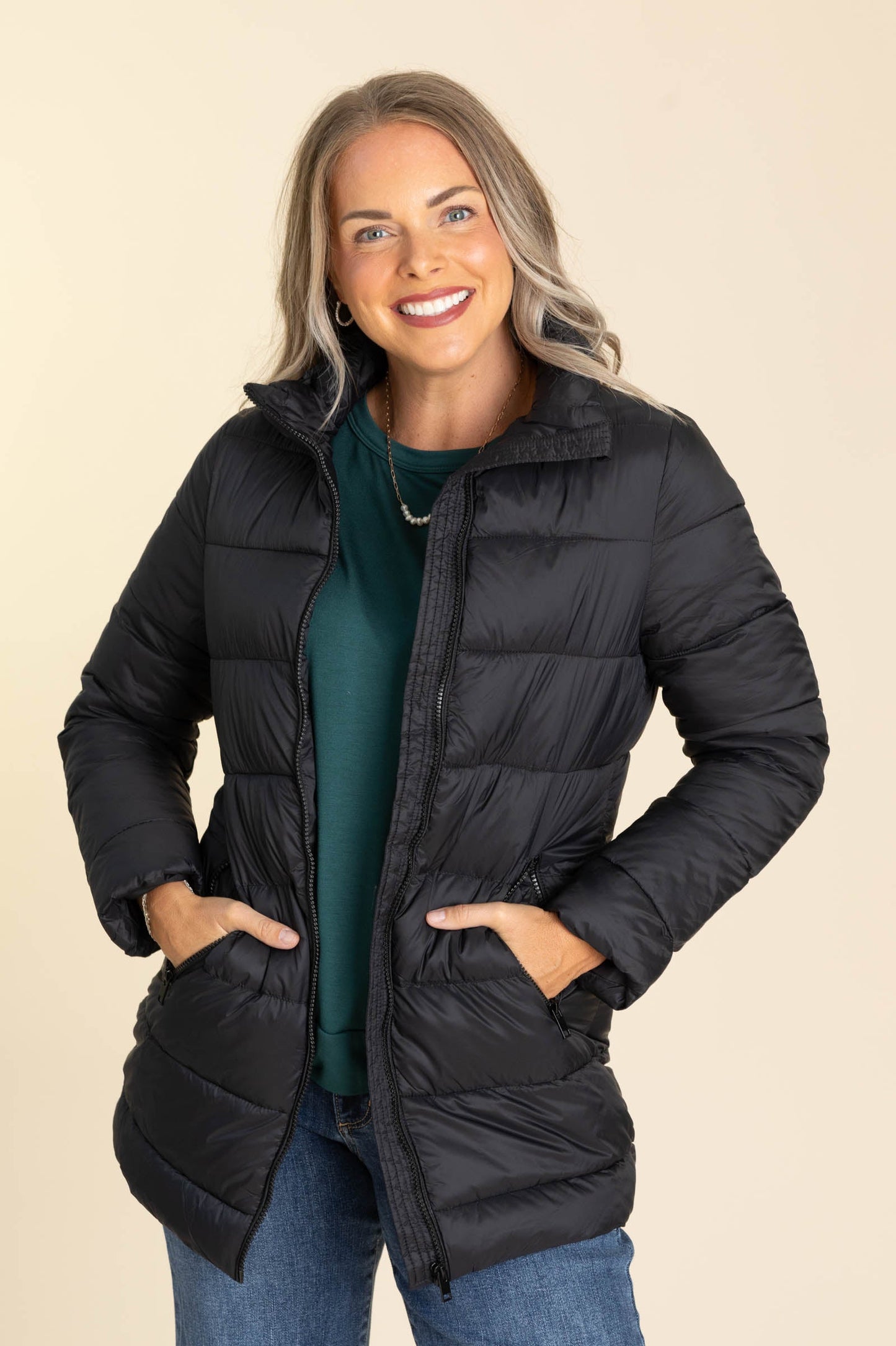 Long Quilted Puffer Jacket