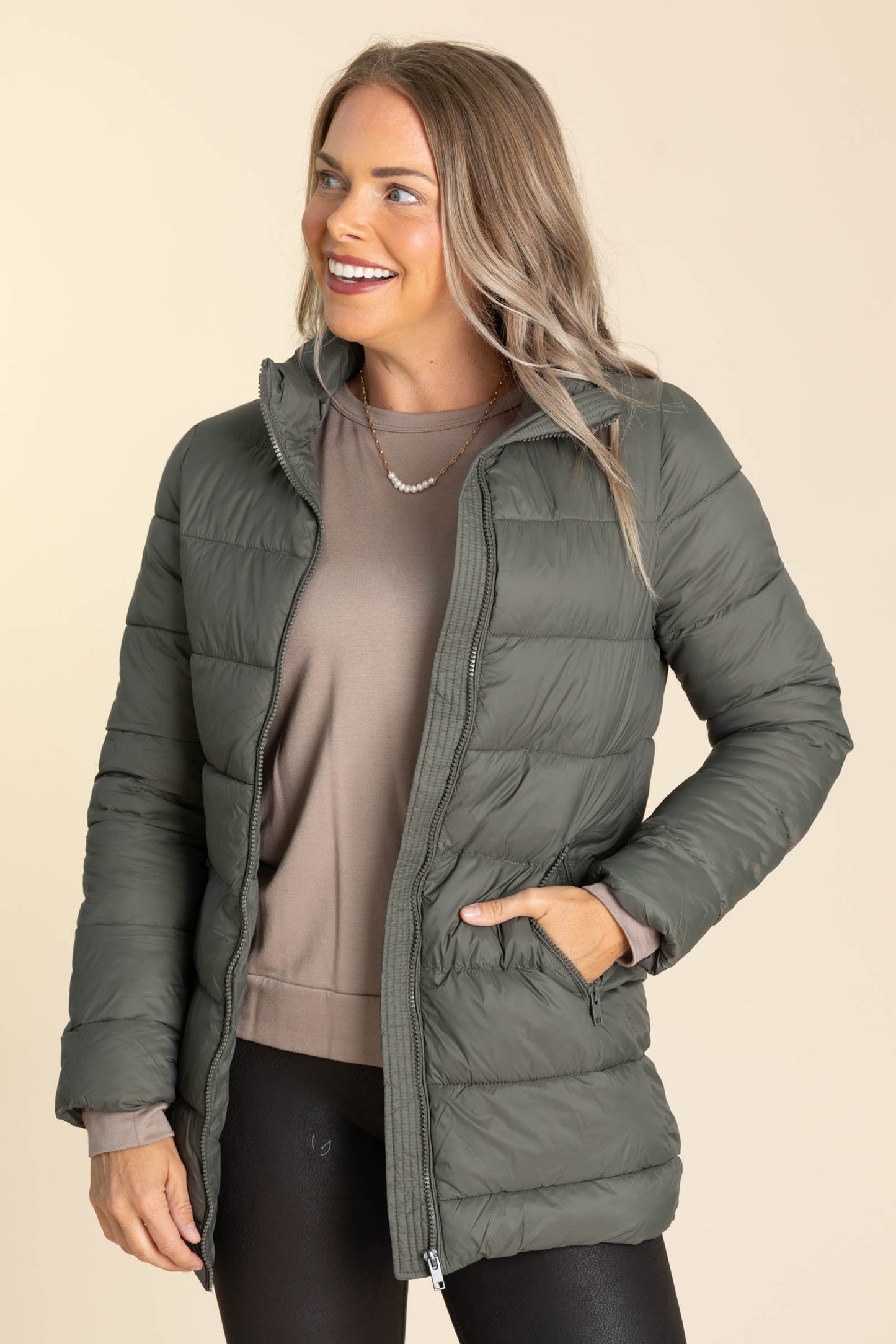 Long Quilted Puffer Jacket