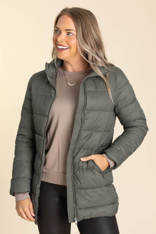 Long Quilted Puffer Jacket