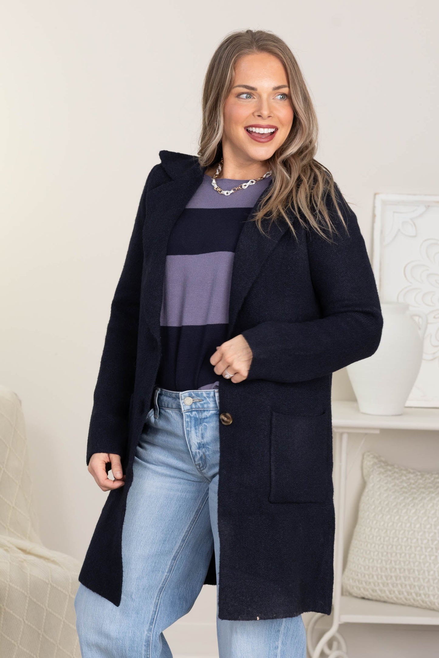 Ultra Soft Two Single Button Coatigans