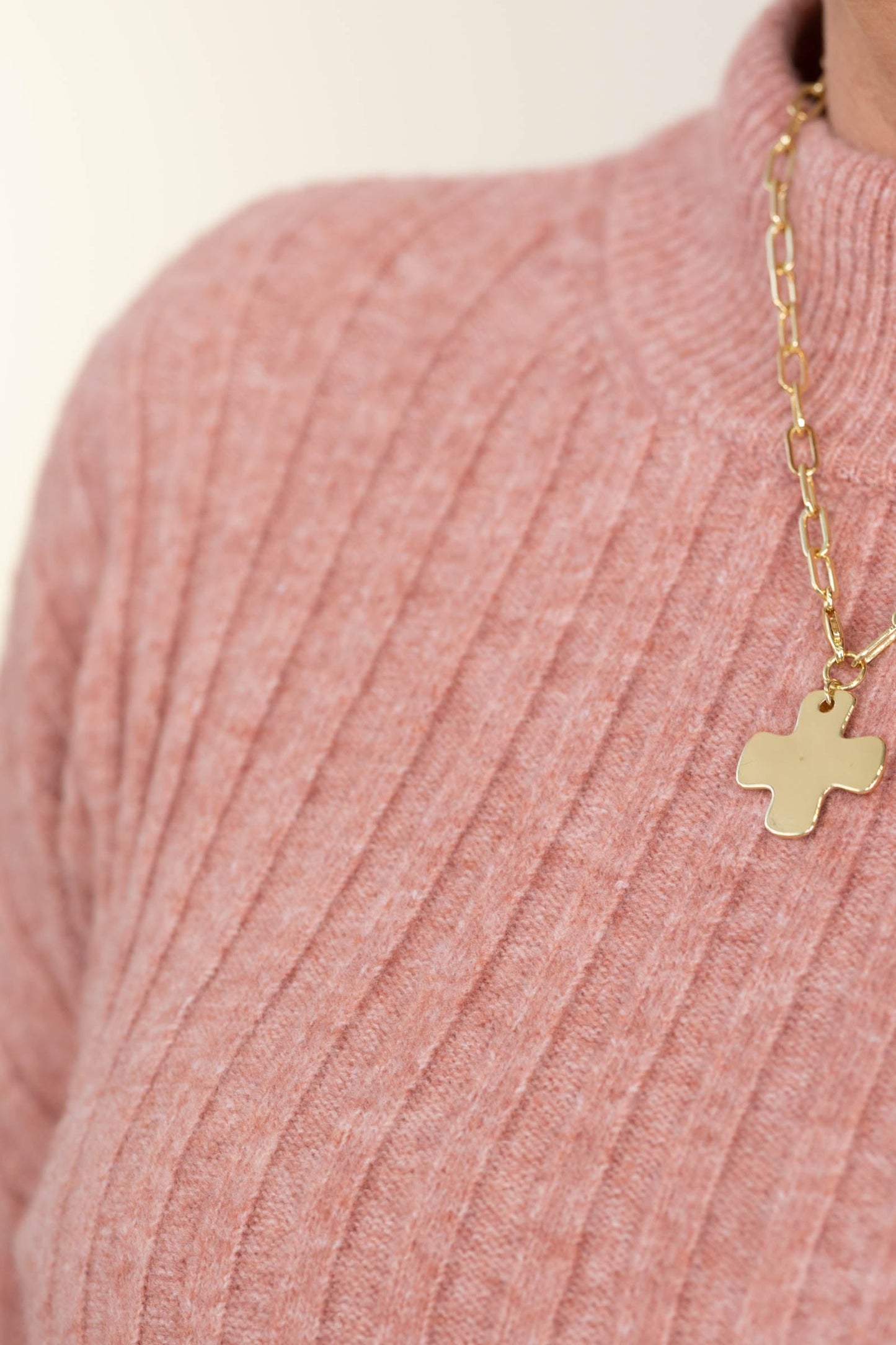 Ultra Soft Chunky Ribbed Mock Neck Sweaters