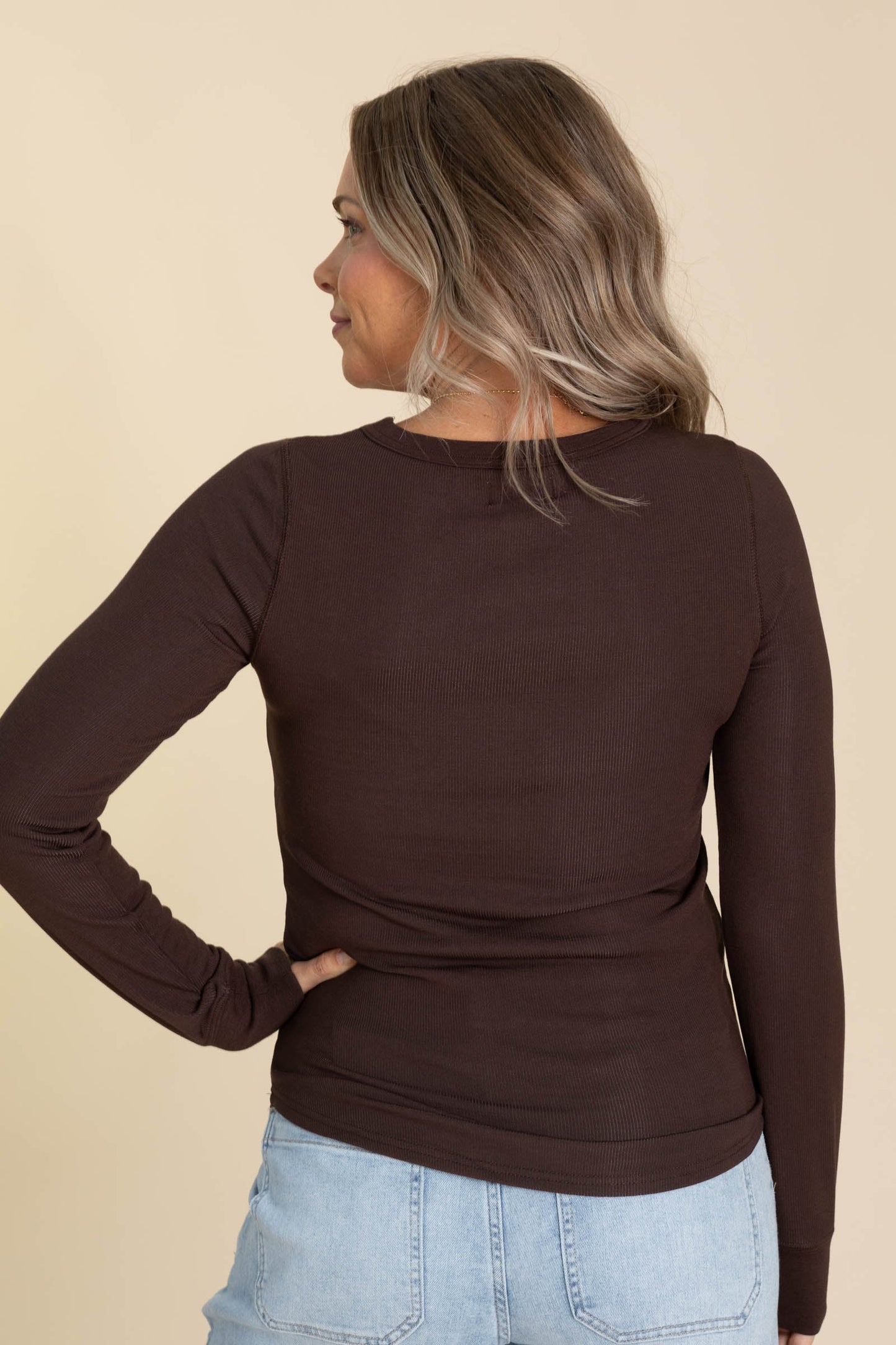 Soft Knit Baby Ribbed Long Sleeve Tops