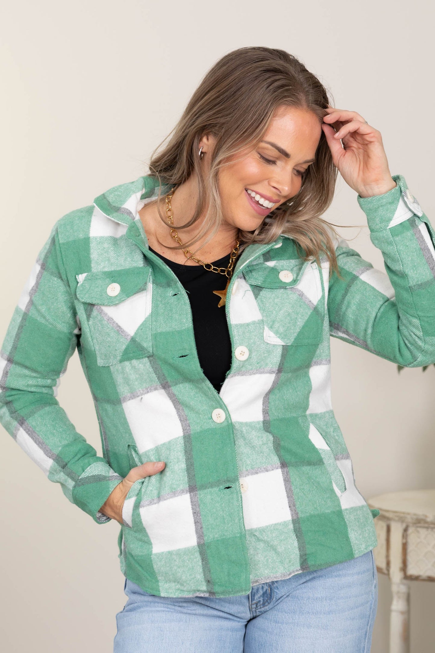 Cozy Lined Plaid Shackets