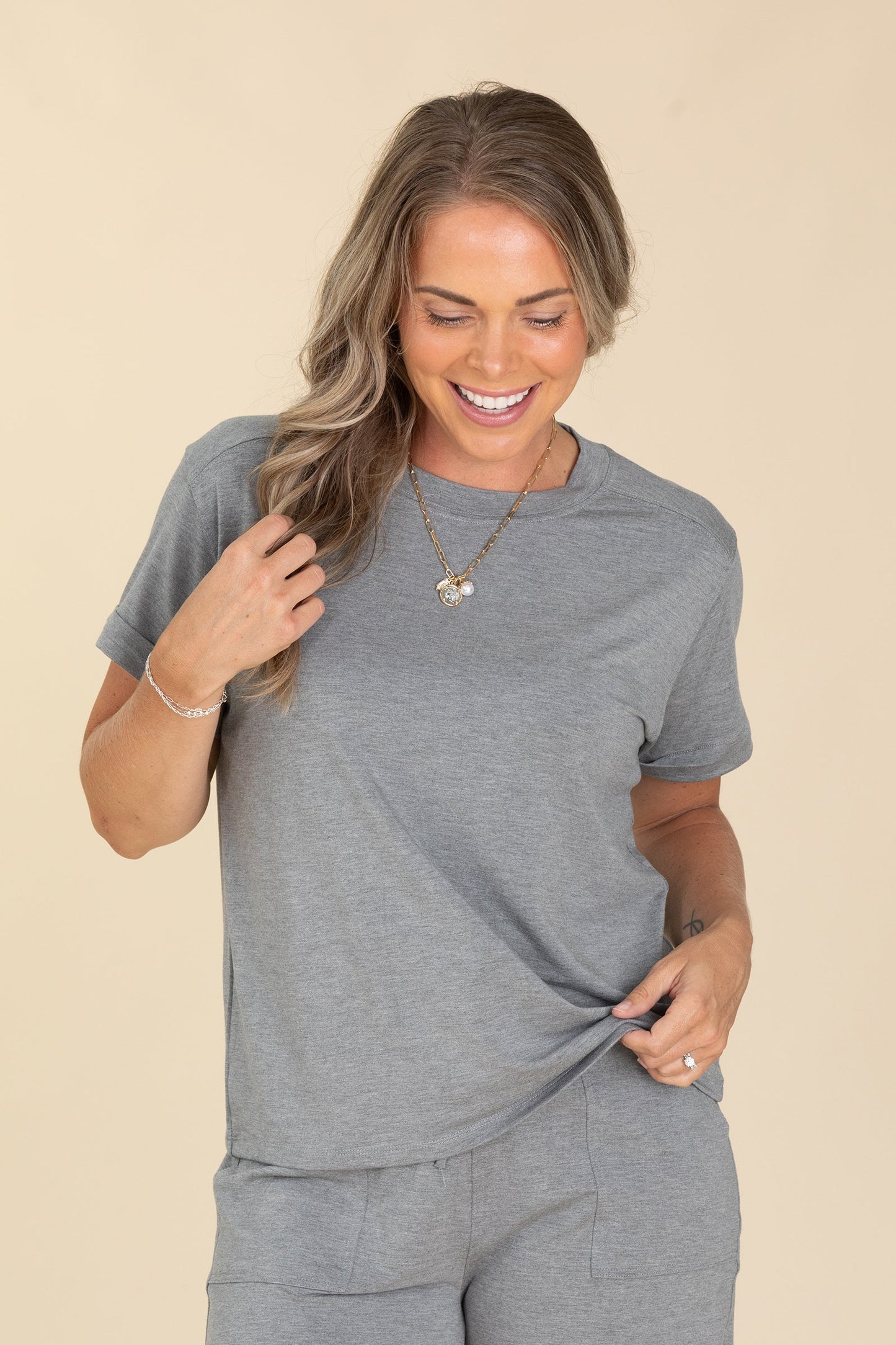 Relaxed Fit French Terry Knit Tees