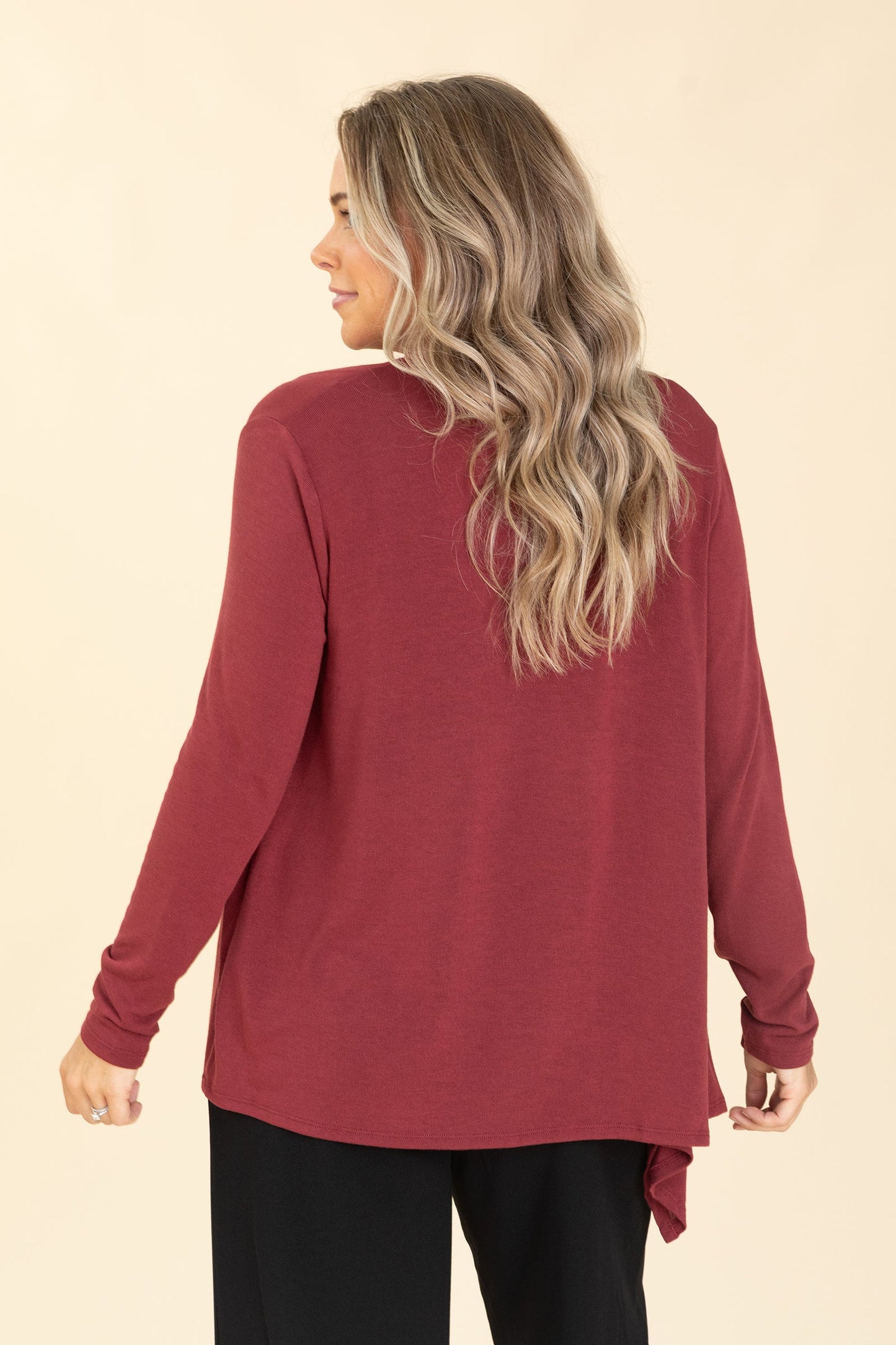 Open Knit Drape Front Cardigans