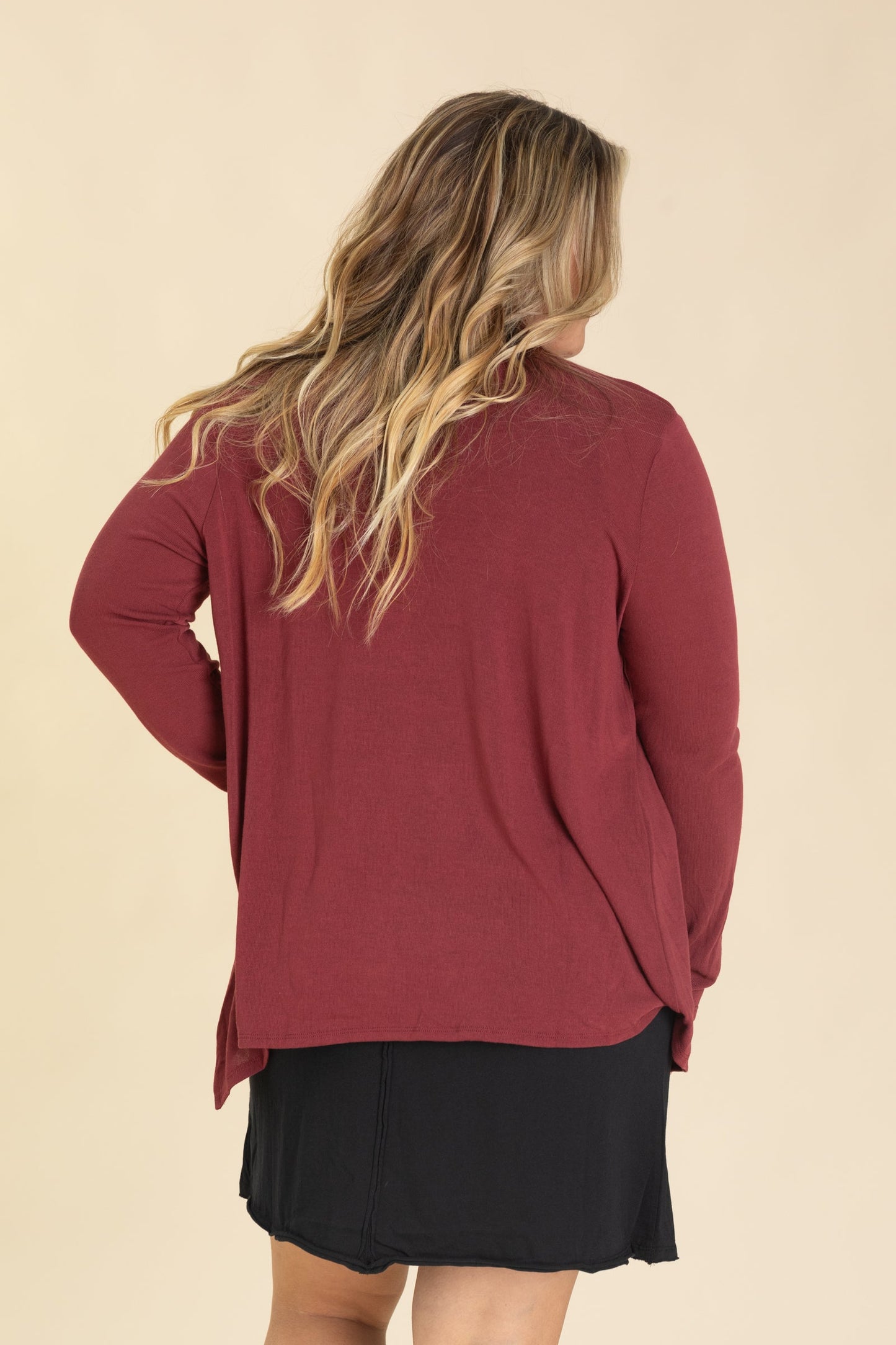 Open Knit Drape Front Cardigans