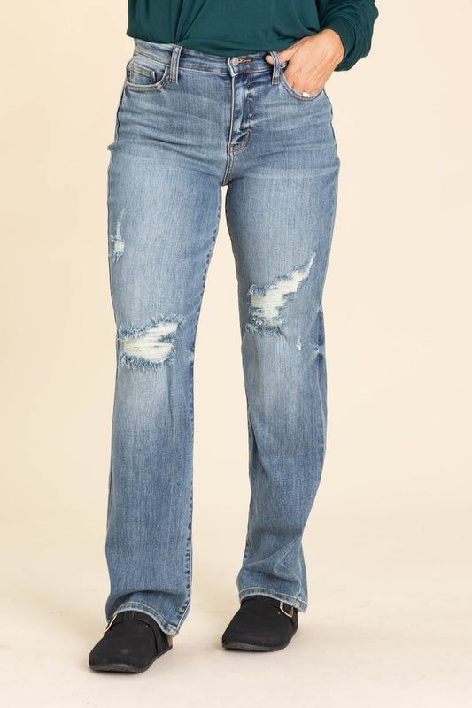 Judy Blue High Waist Dad Straight Jeans
