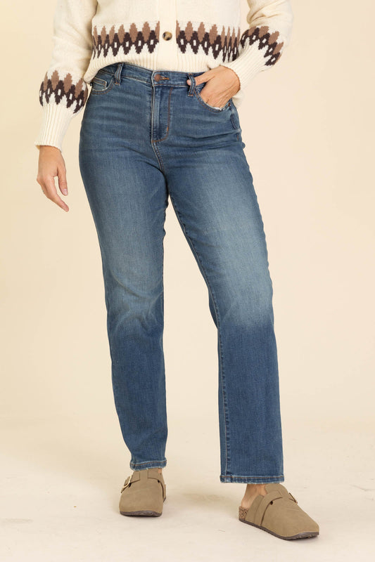 Judy Blue Work It Dark Wash Straight Leg Jeans
