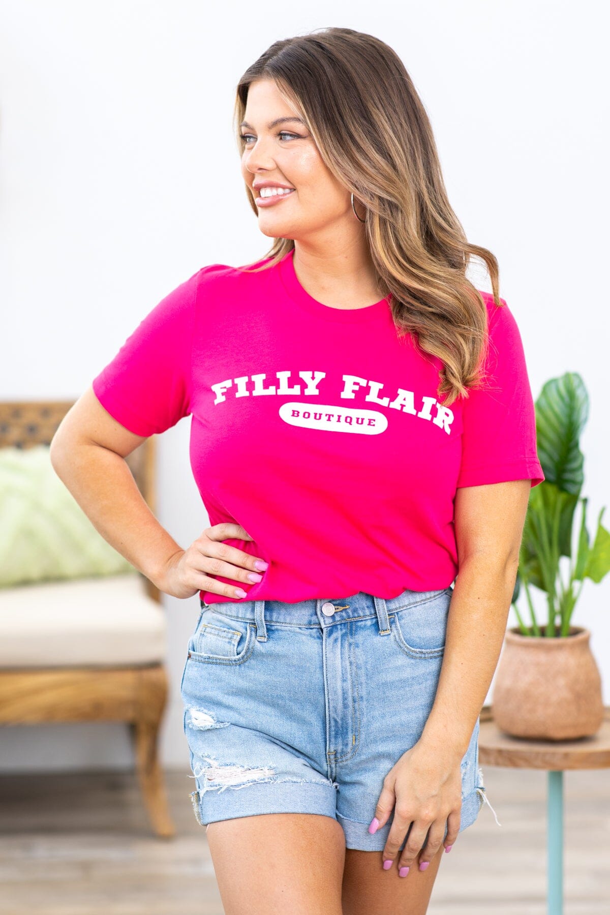 Hot Pink Filly Flair Graphic Tee