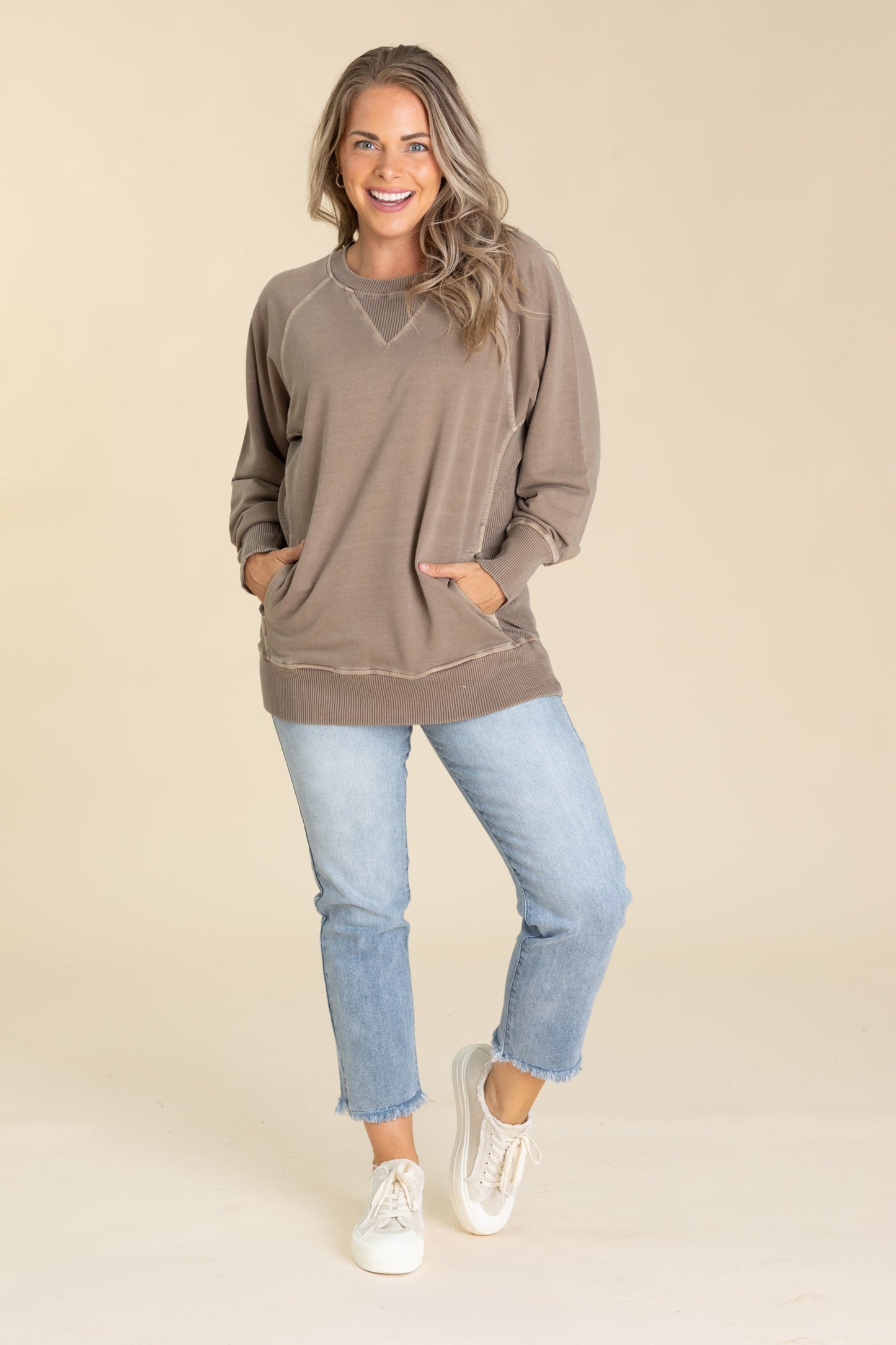 Pigment Dyed Sweatshirt With Pockets