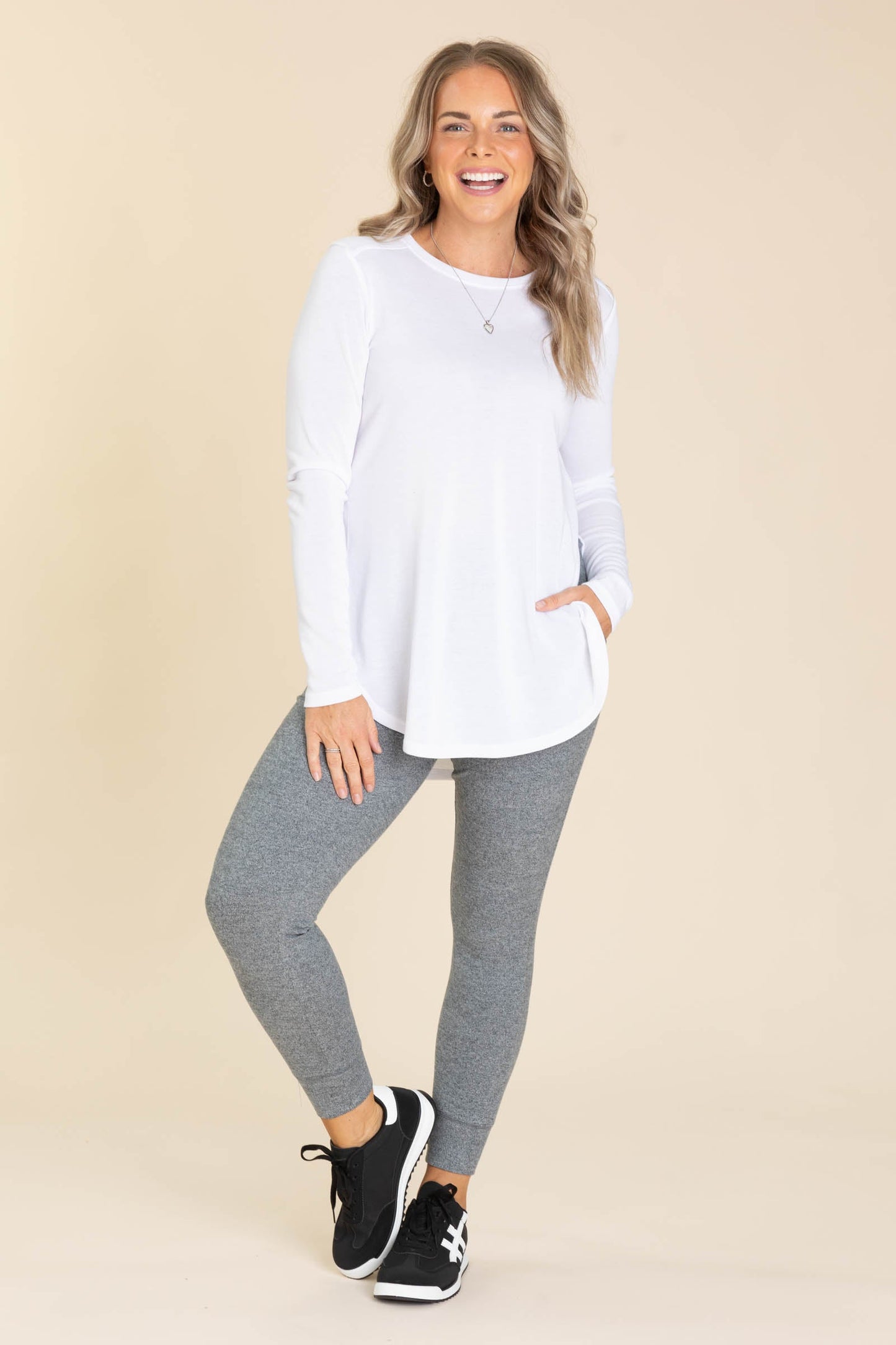 Long Sleeve Flow Tops With Side Slits