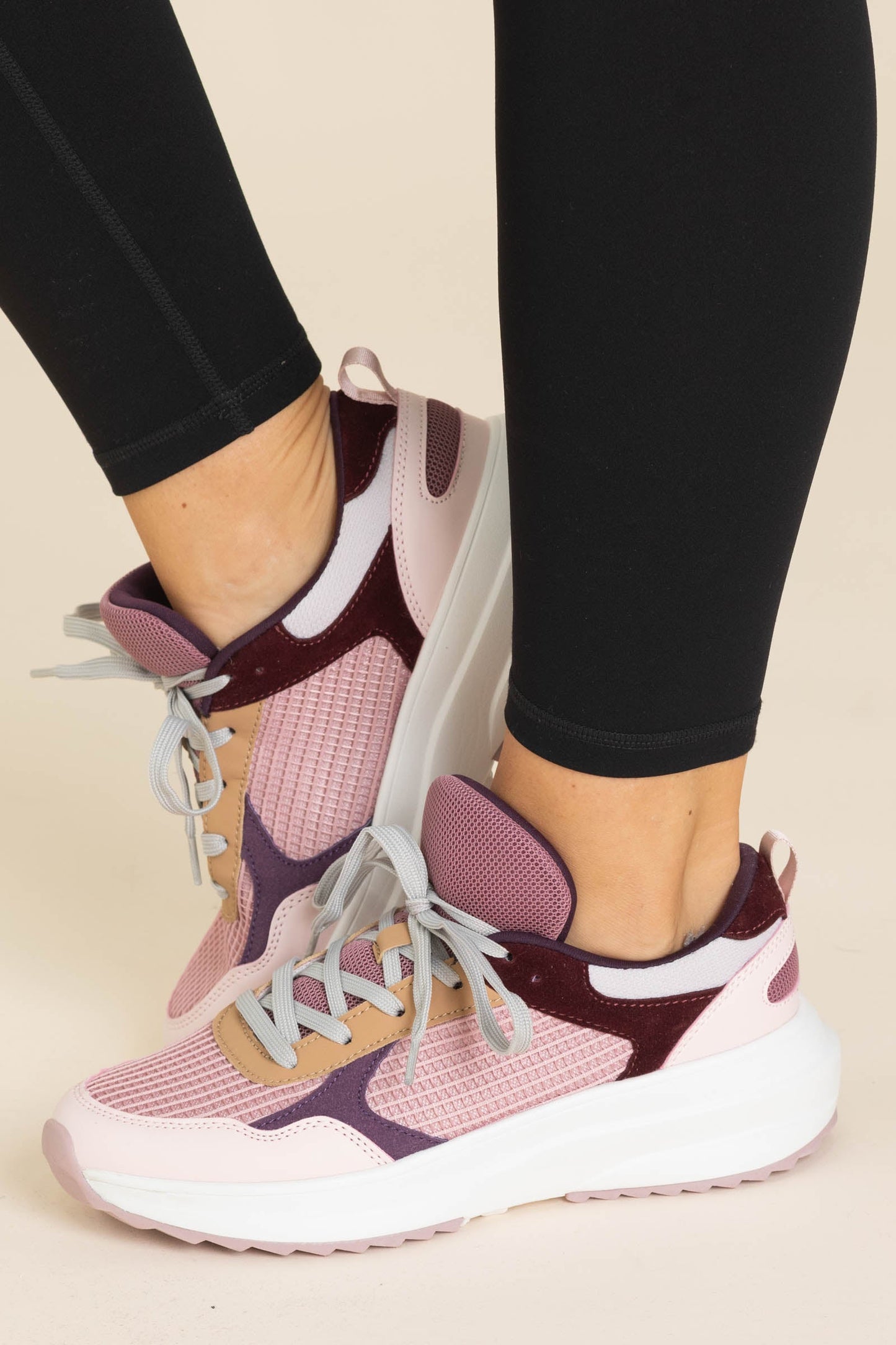 Lace Up Knit Sneakers