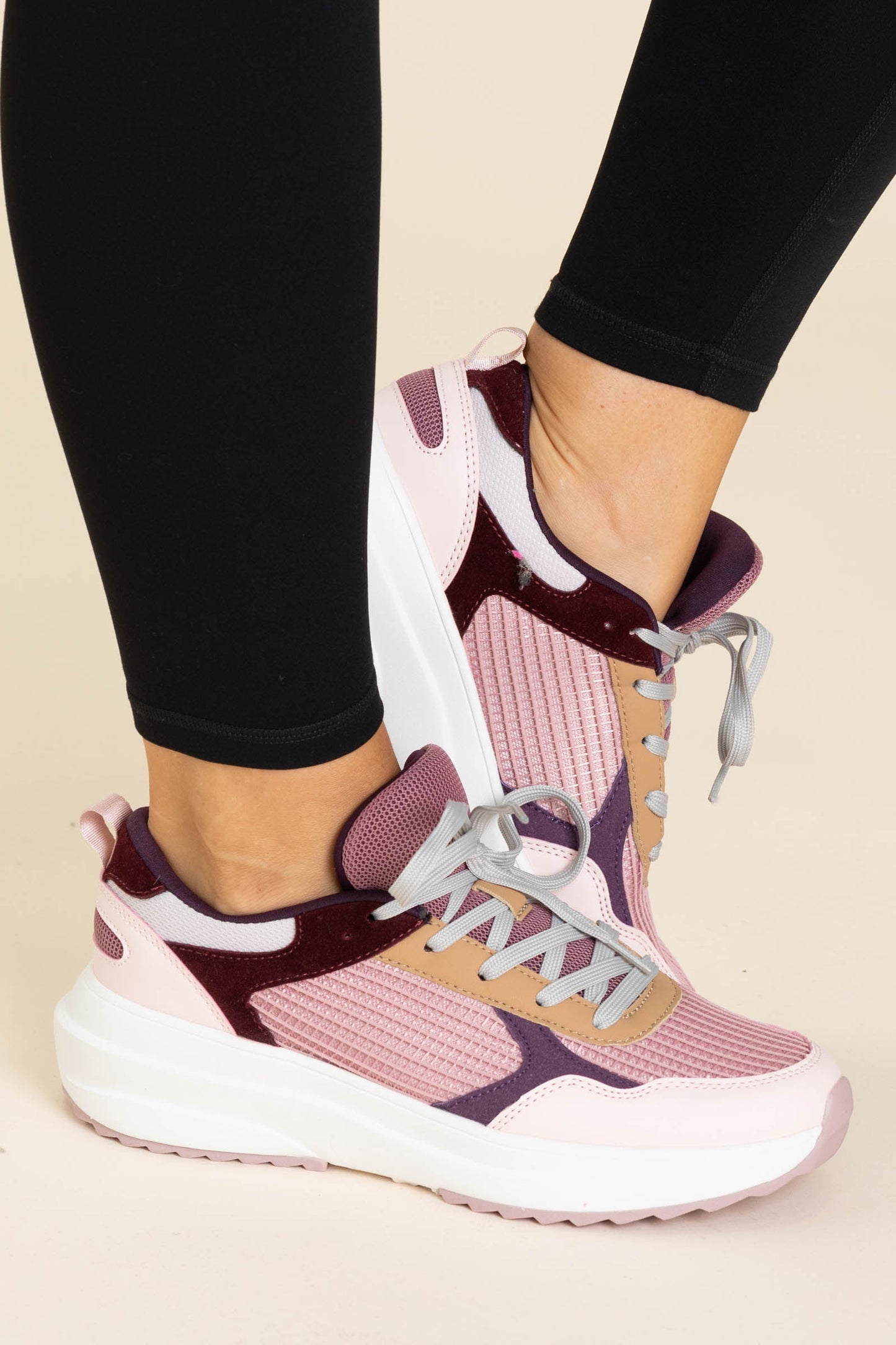 Lace Up Knit Sneakers