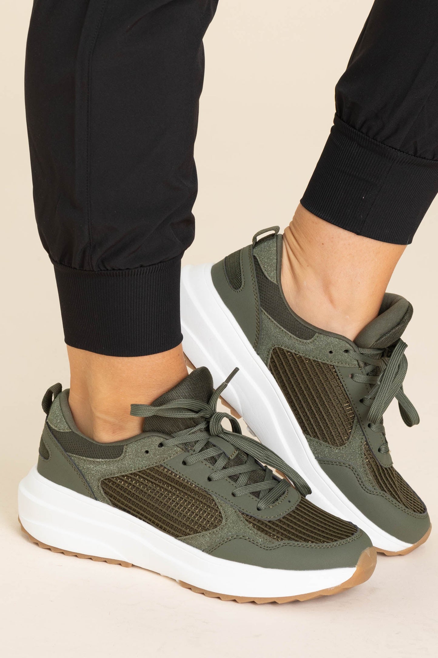 Lace Up Knit Sneakers