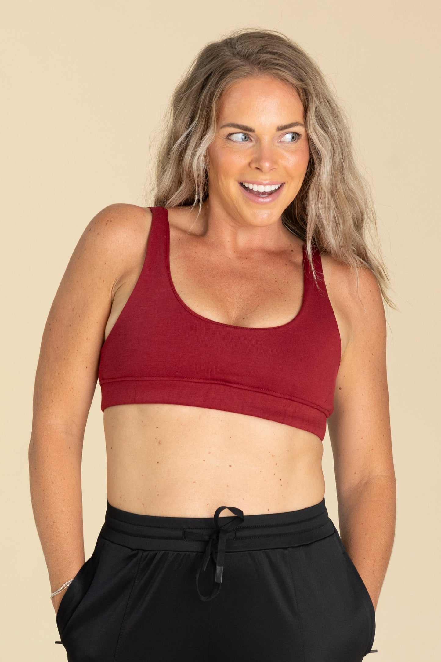 Cotton Blend Sweat Lounge Bras