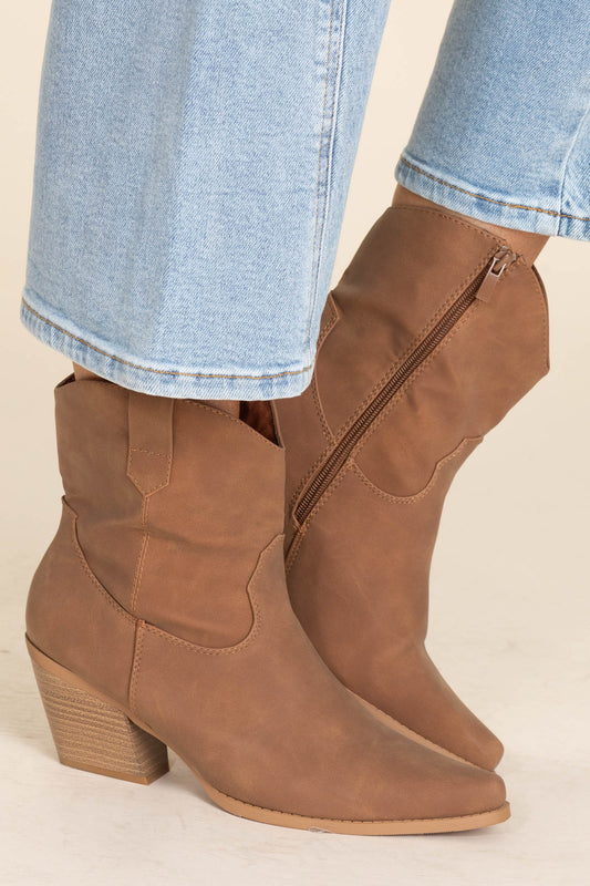 Western Cowboy Ankle Booties