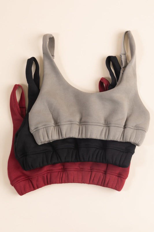 Cotton Blend Sweat Lounge Bras