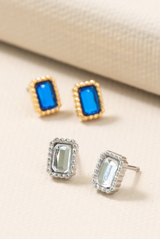 Madison Rectangle Stud Earrings