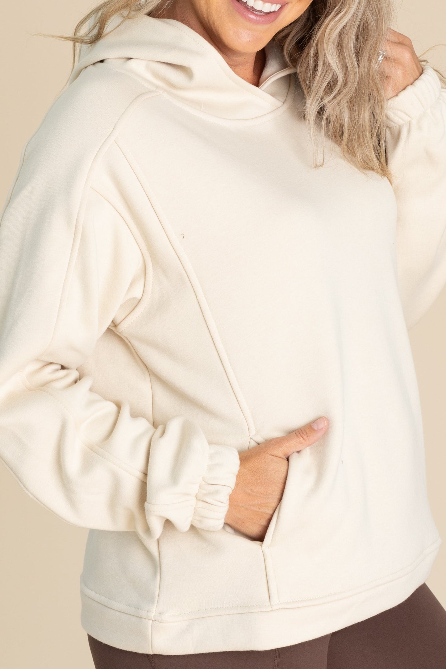 Brushed Fleece Hoodies With Pocket