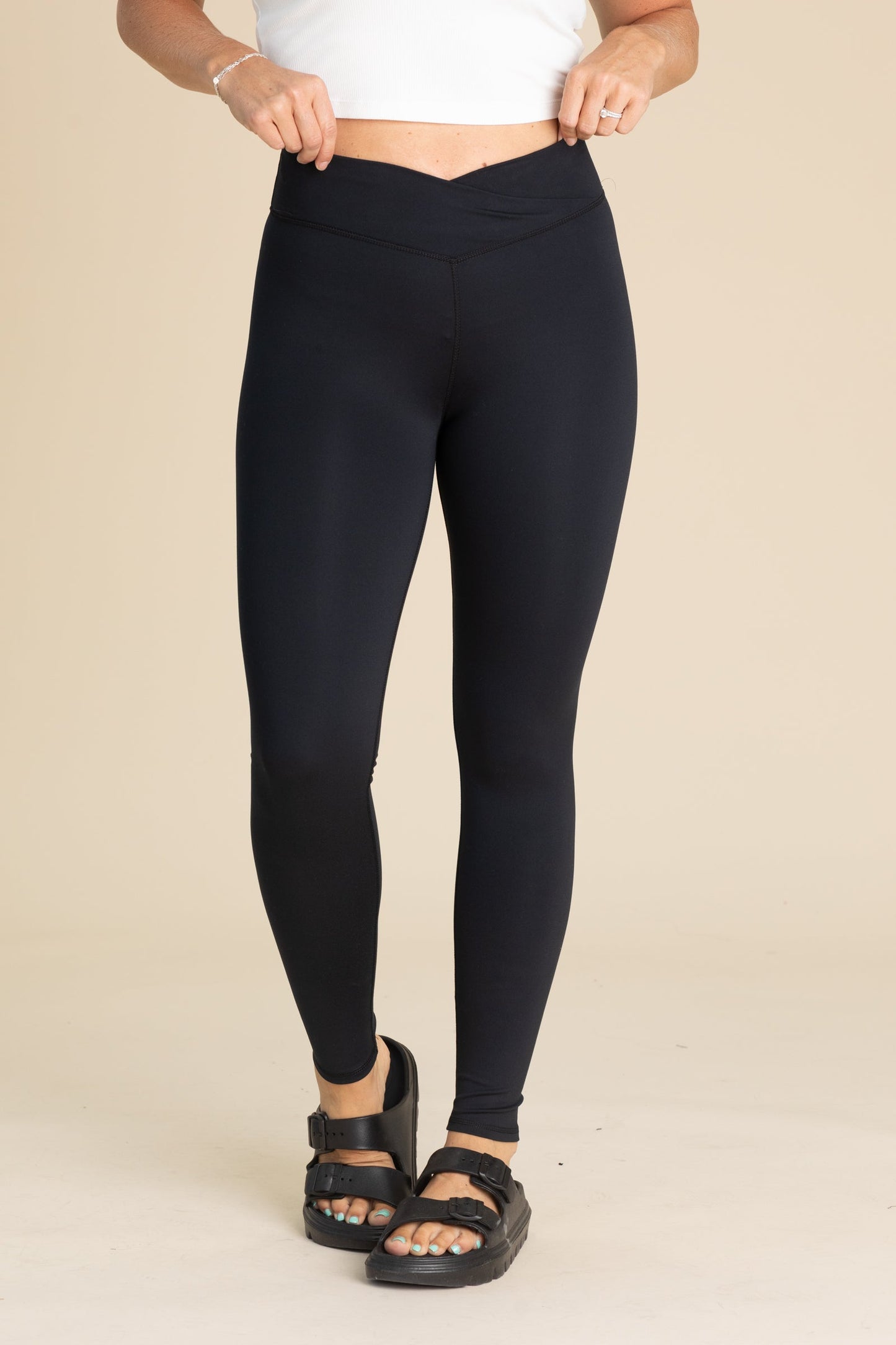 Venice Crossover Waist Leggings