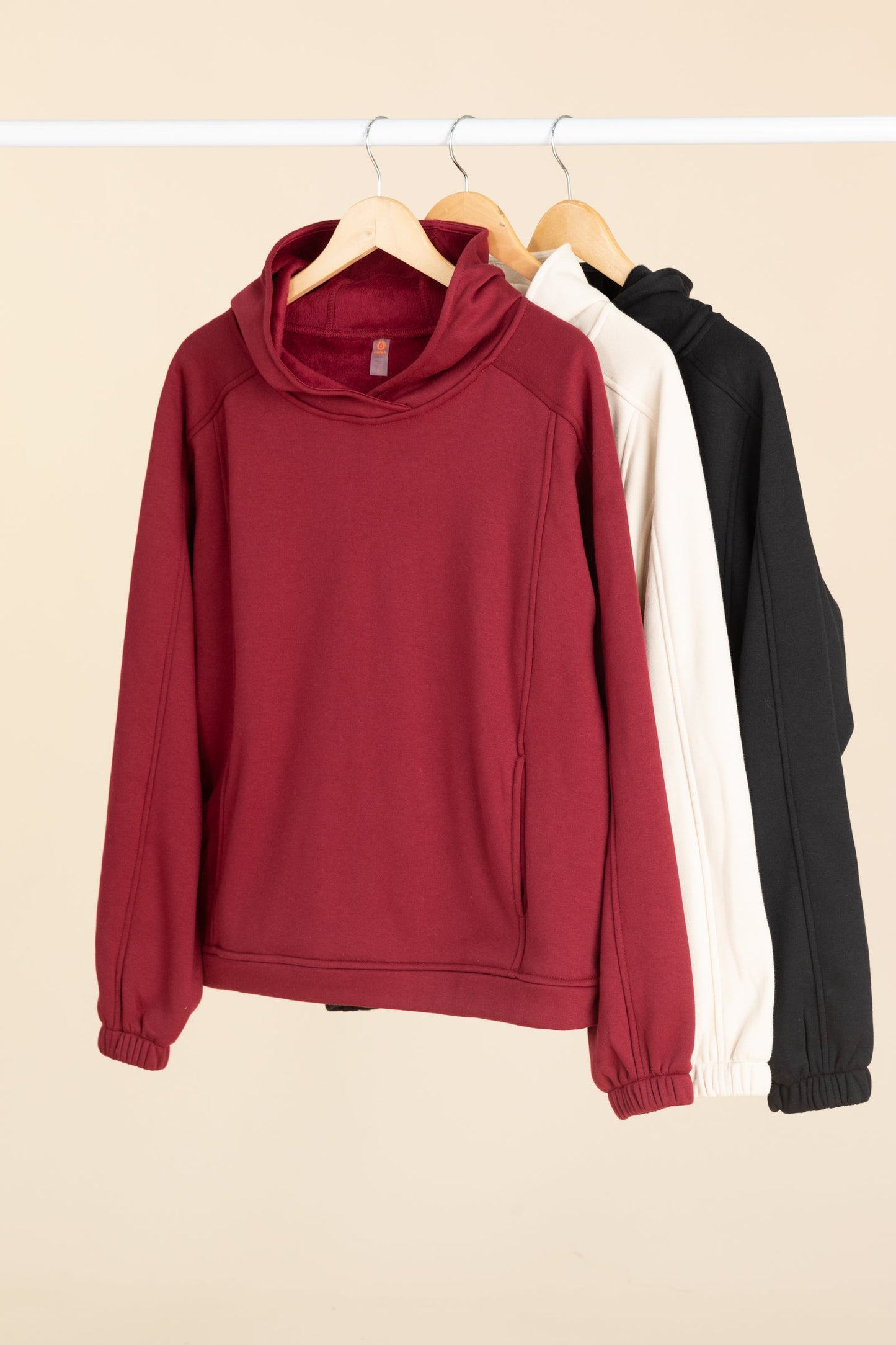 Brushed Fleece Hoodies With Pocket