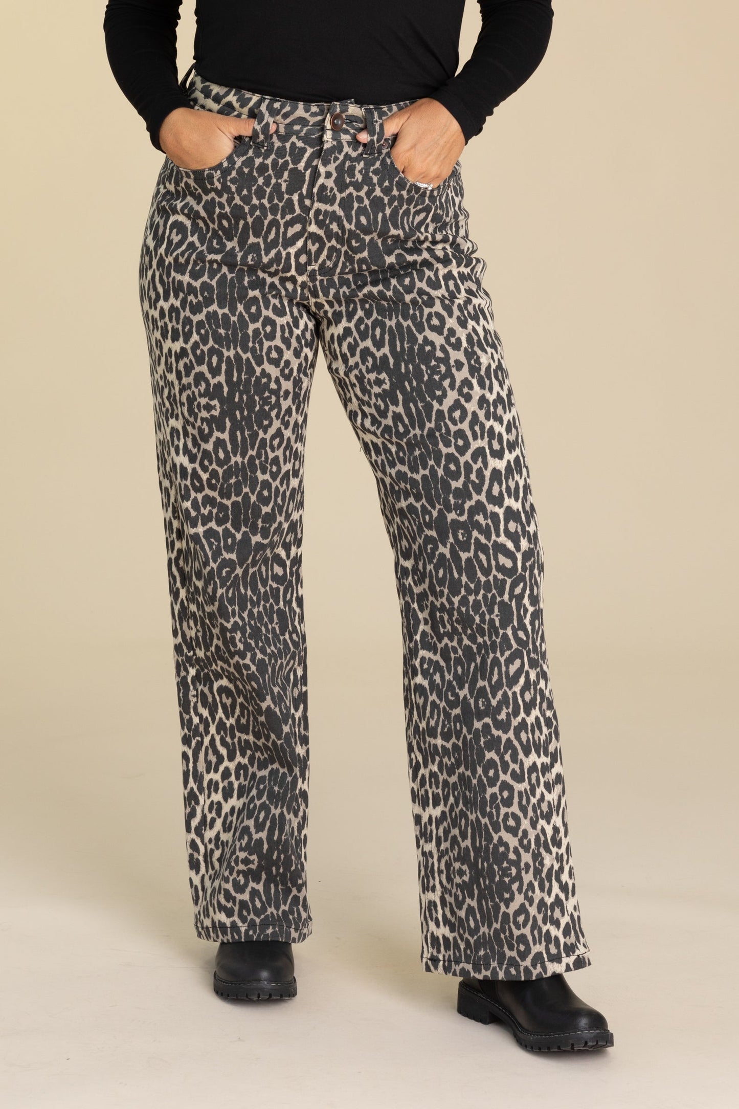 Leopard Animal Print High Waisted Pants
