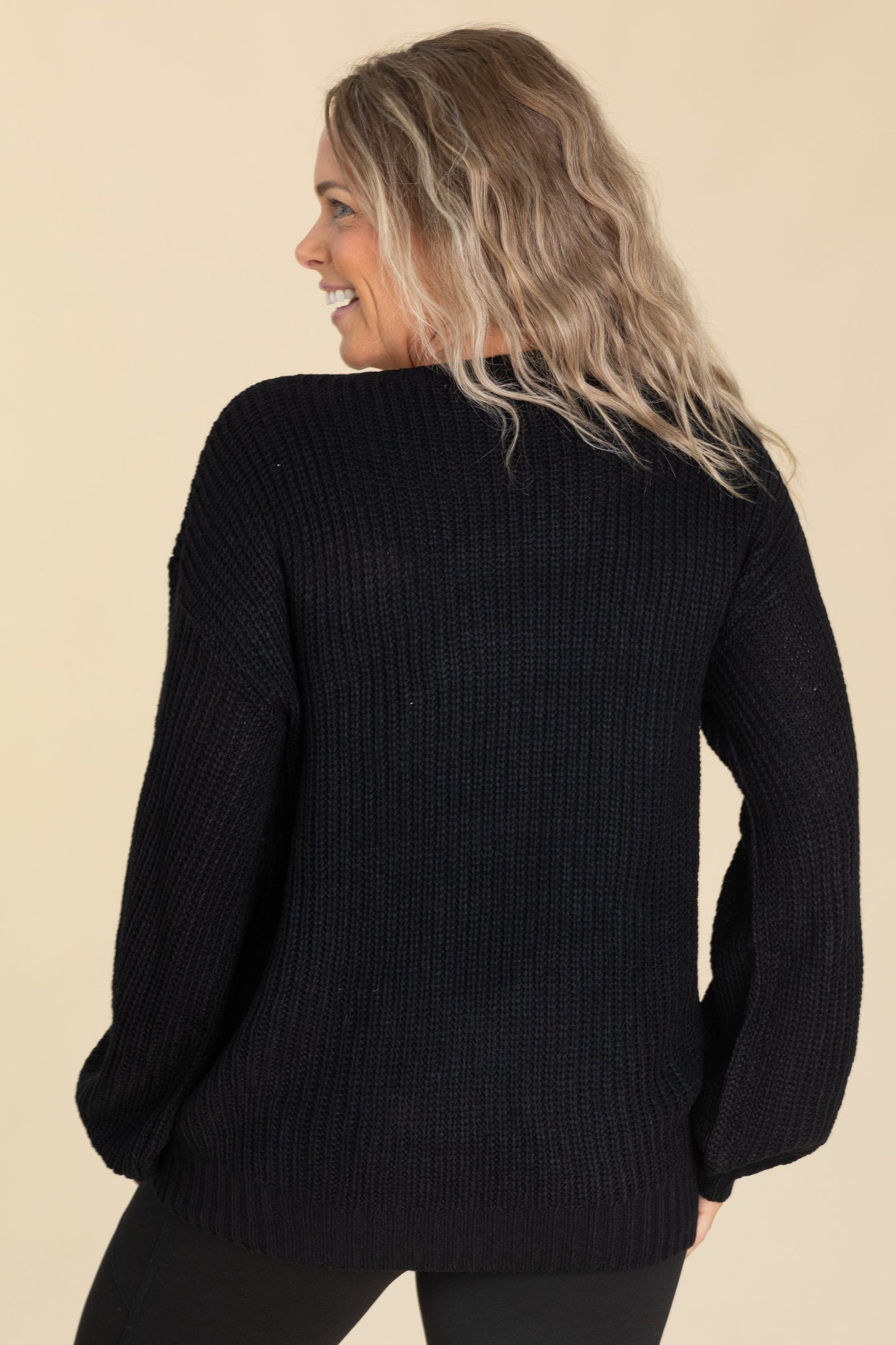 Black Spooky Knit Sweater